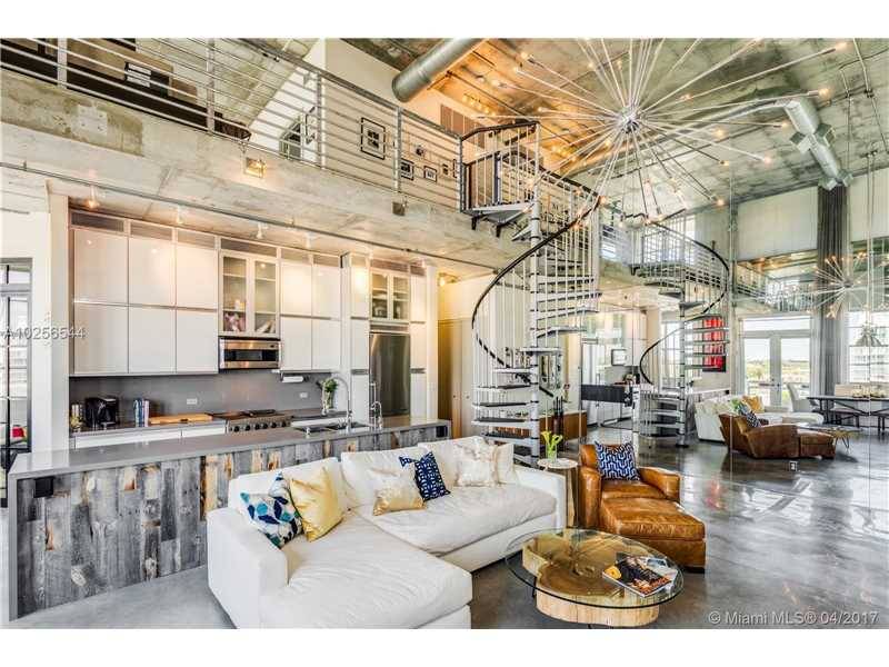 This stunning 2-story loft in the hip area of Flagler Village is one of only 4 Penthouse lofts in Avenue Lofts