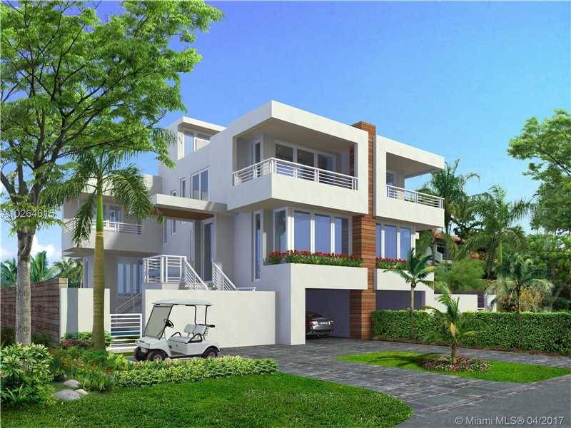 ISLAND LUXURY TOWNHOMES TO BE COMPLETED IN 2017 - 330 Fernwood 3 BR Condo Key Biscayne Miami