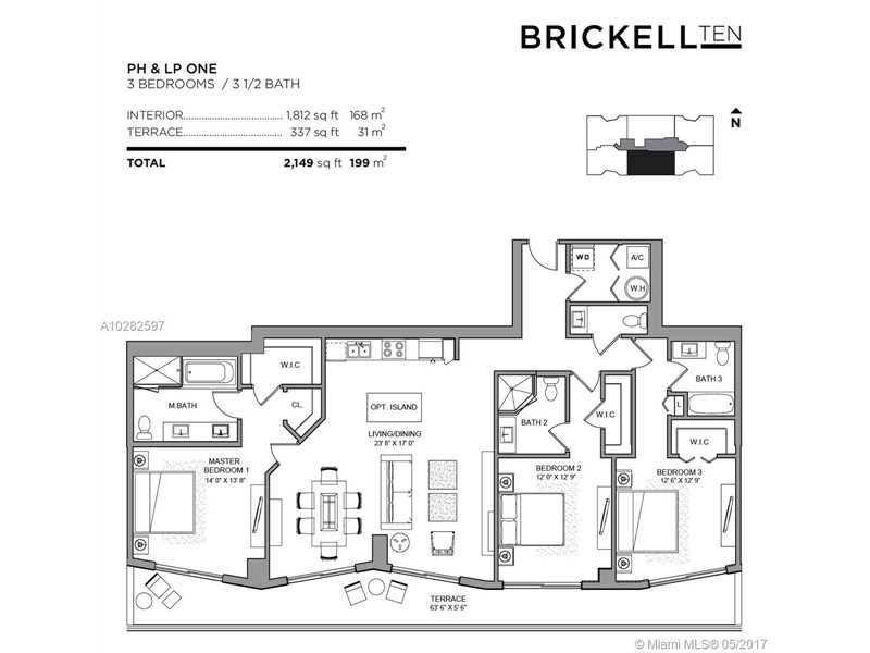 Priced to Sell - Brickell Ten 3 BR Condo Brickell Miami
