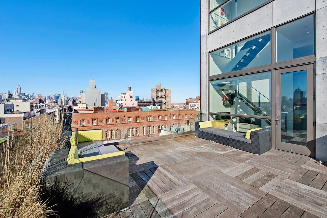 Stunning 2 Full Floors Penthouse with 14 Ft. Wall of Windows and Fabulous Roof Terrace