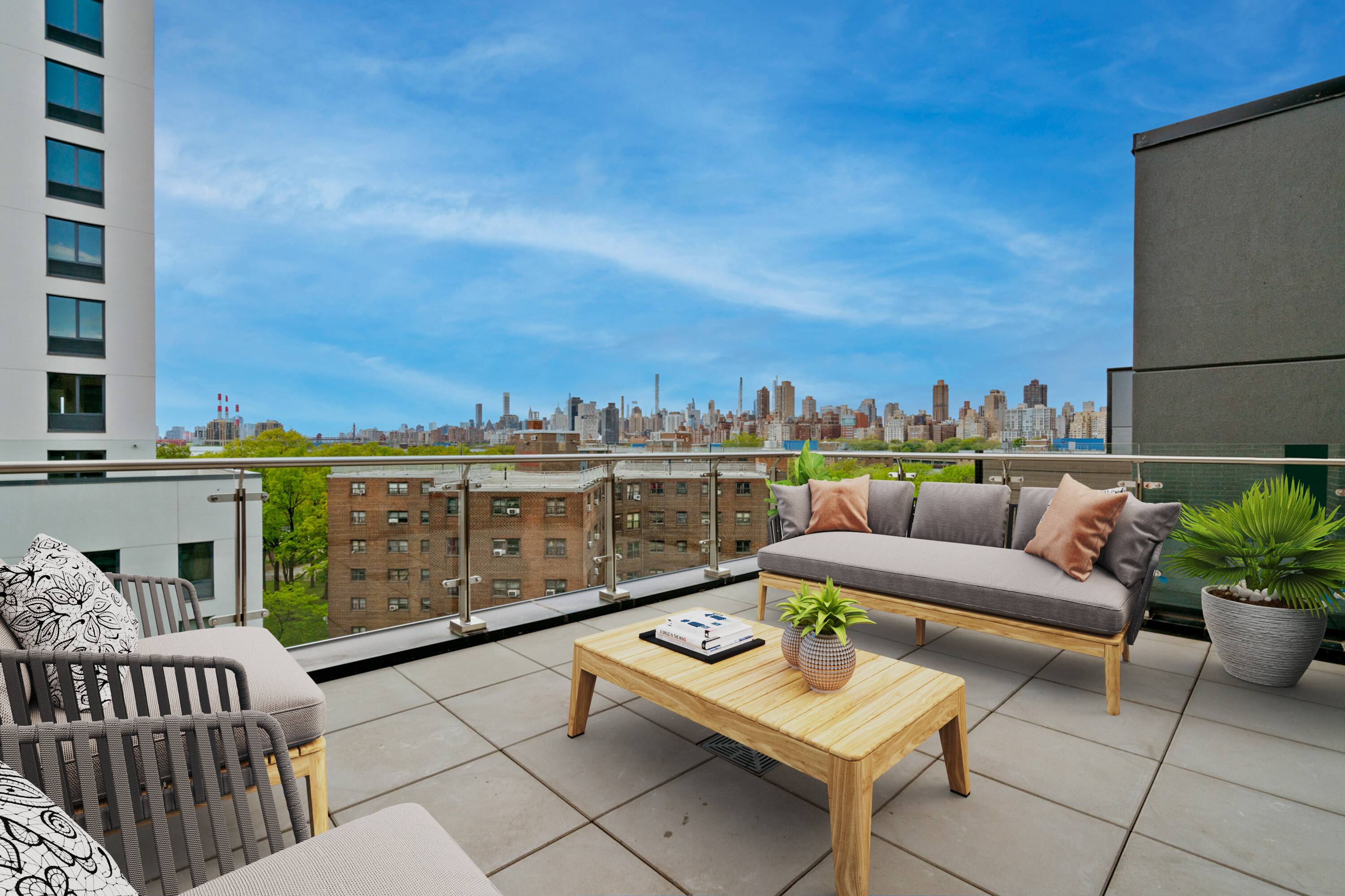 Penthouse--Double Terrace--NYC Skyline Views--No Broker Fee