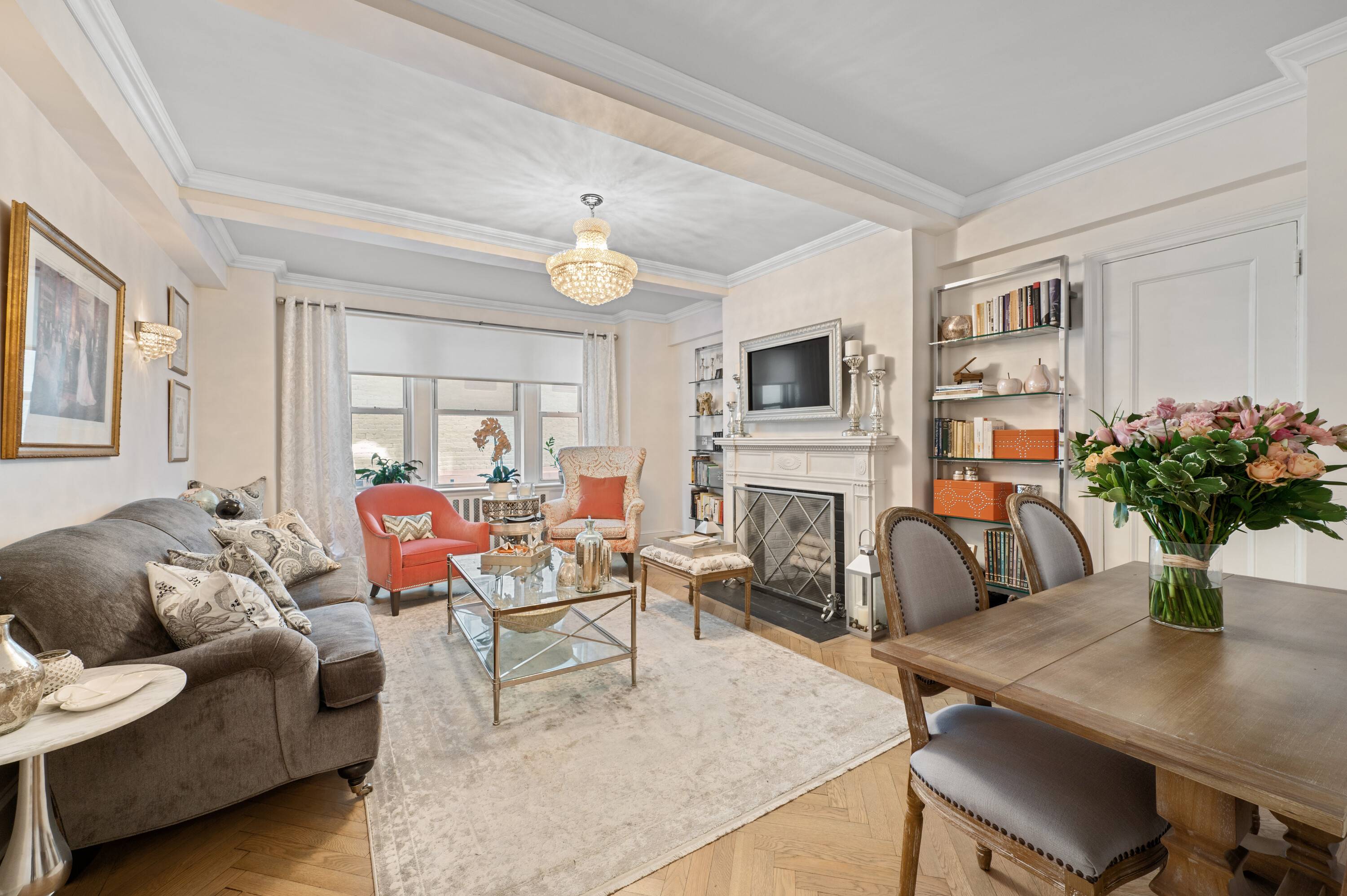 Meticulously styled oversized one bedroom home in a lovely pre-war co-op in Sutton Place
