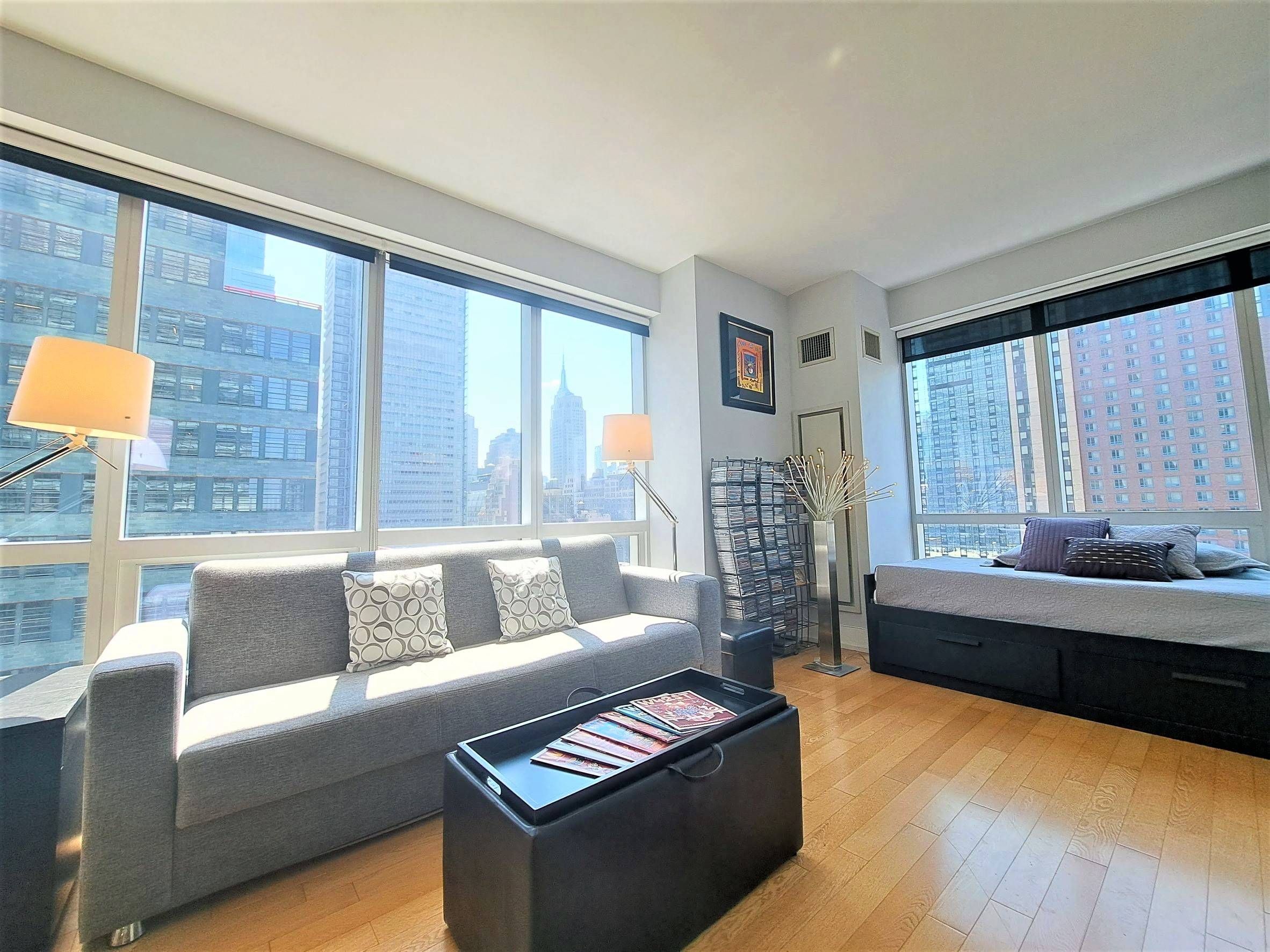 Stunning FURNISHED 1 BED in Midtown West with Amenities-In-The-Sky