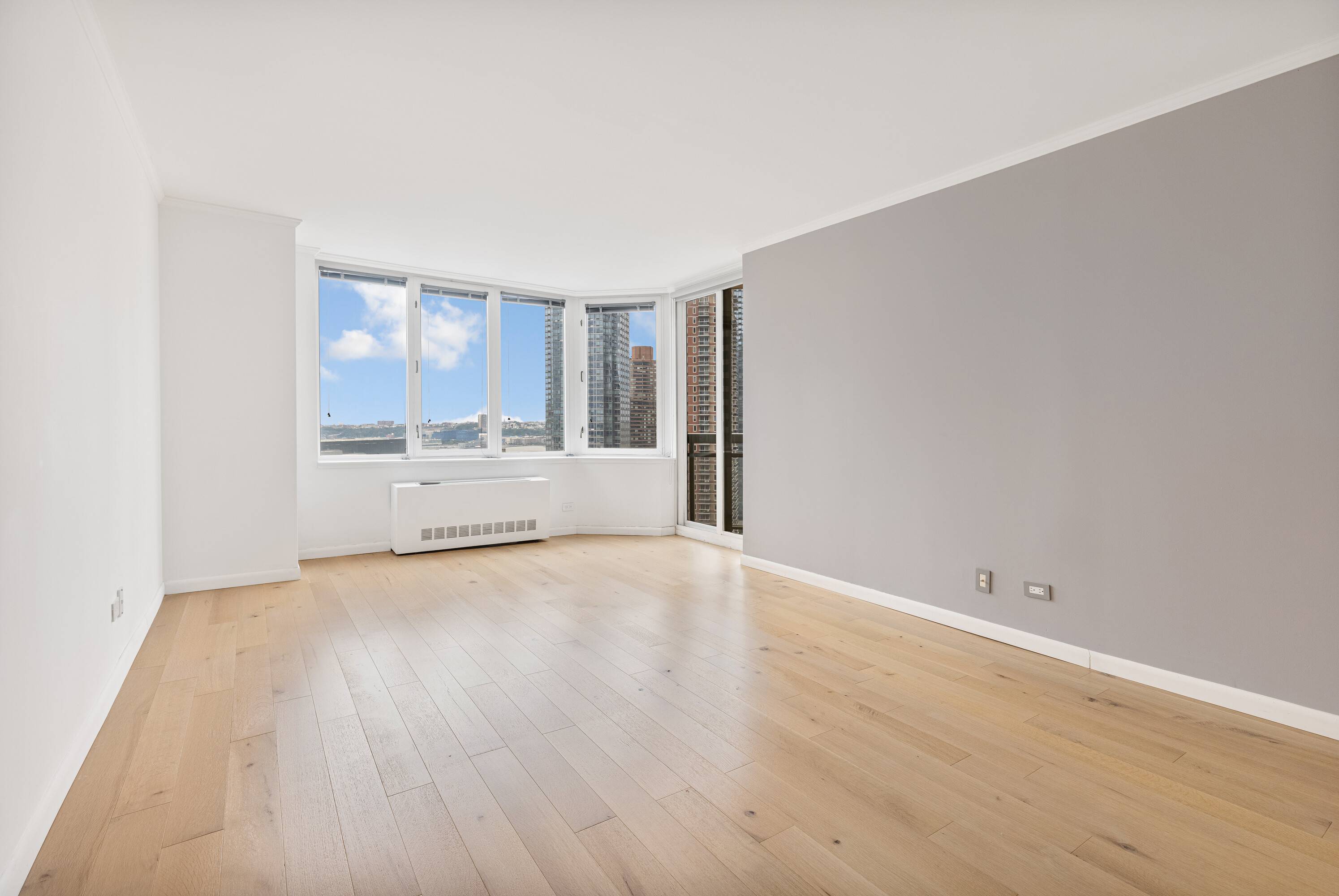 NEW LISTING !!! Sun-filled, renovated 1 bed. in HELLS KITCHEN with water views, balcony, SWIMMING POOL.