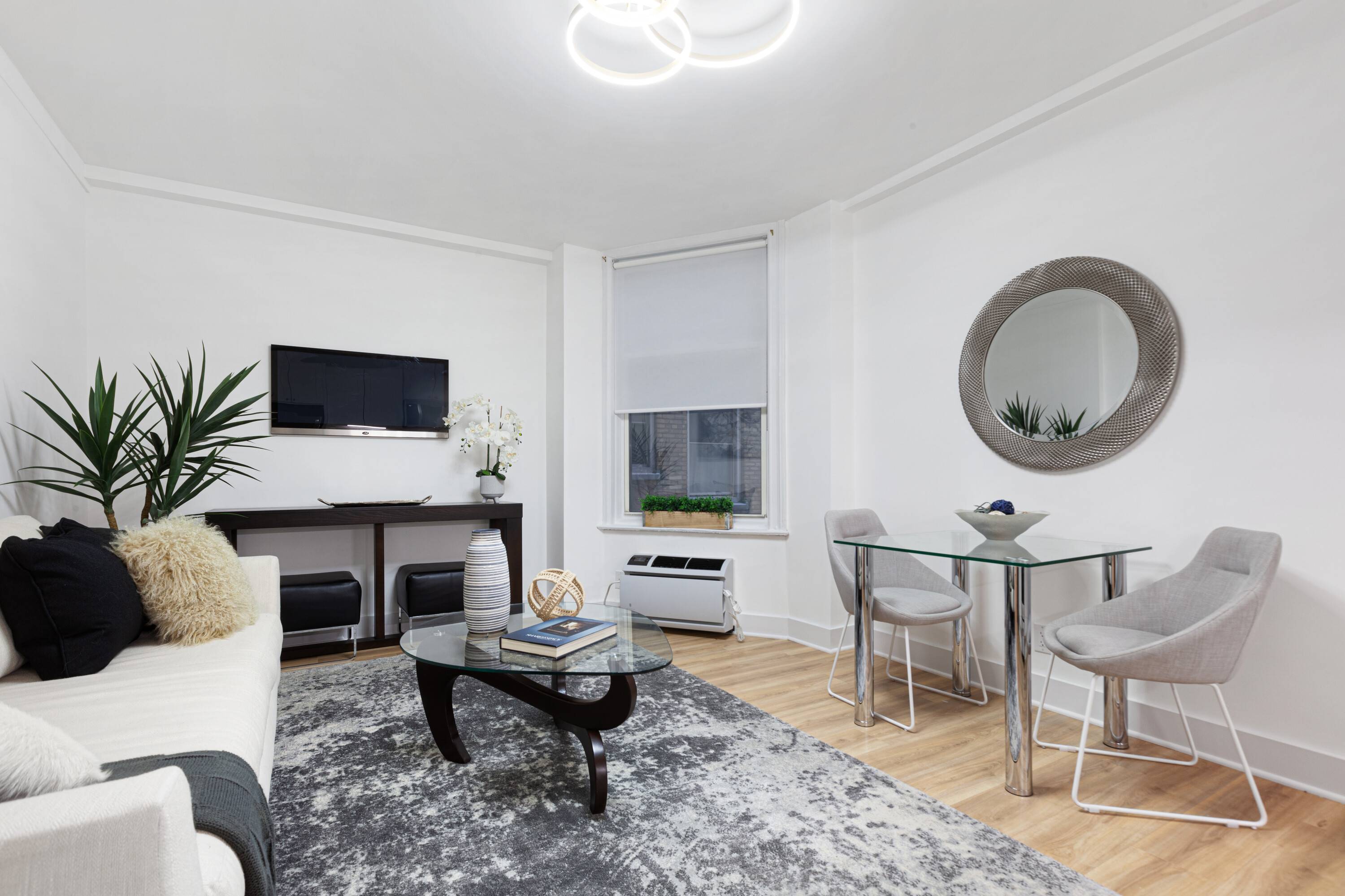 Meticulously renovated , generously proportioned, pin-drop quiet one bedroom co-op in the Theater district and a few short blocks from Central Park awaits you.