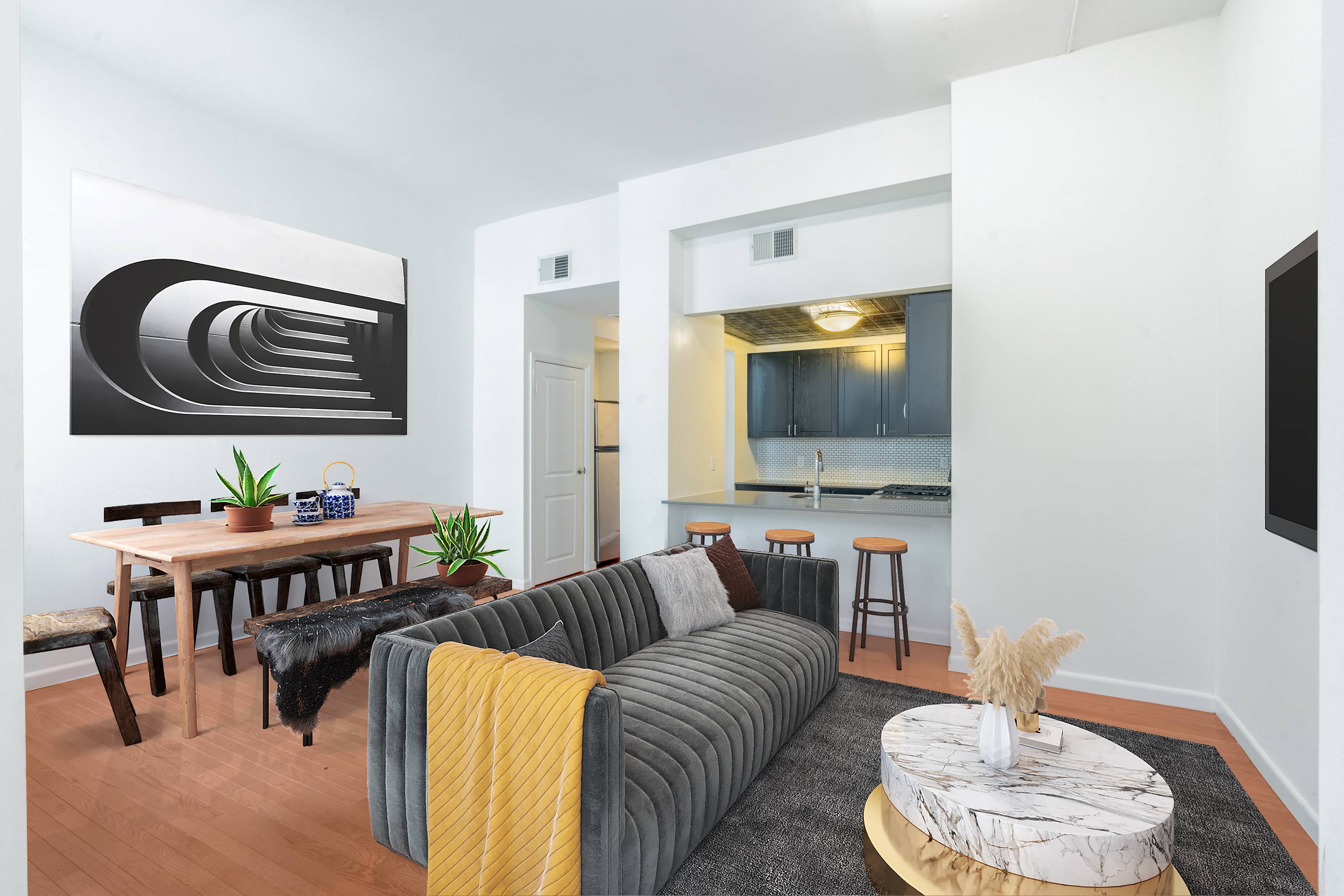 Stunning 1 Bedroom Renovated Apartment in Downtown Hoboken, NJ .  Laundry on site, Storage Available! All New Stainless Steel Appliances!  $1,000 Security Deposit, 1 Month Free and No Broker Fees!