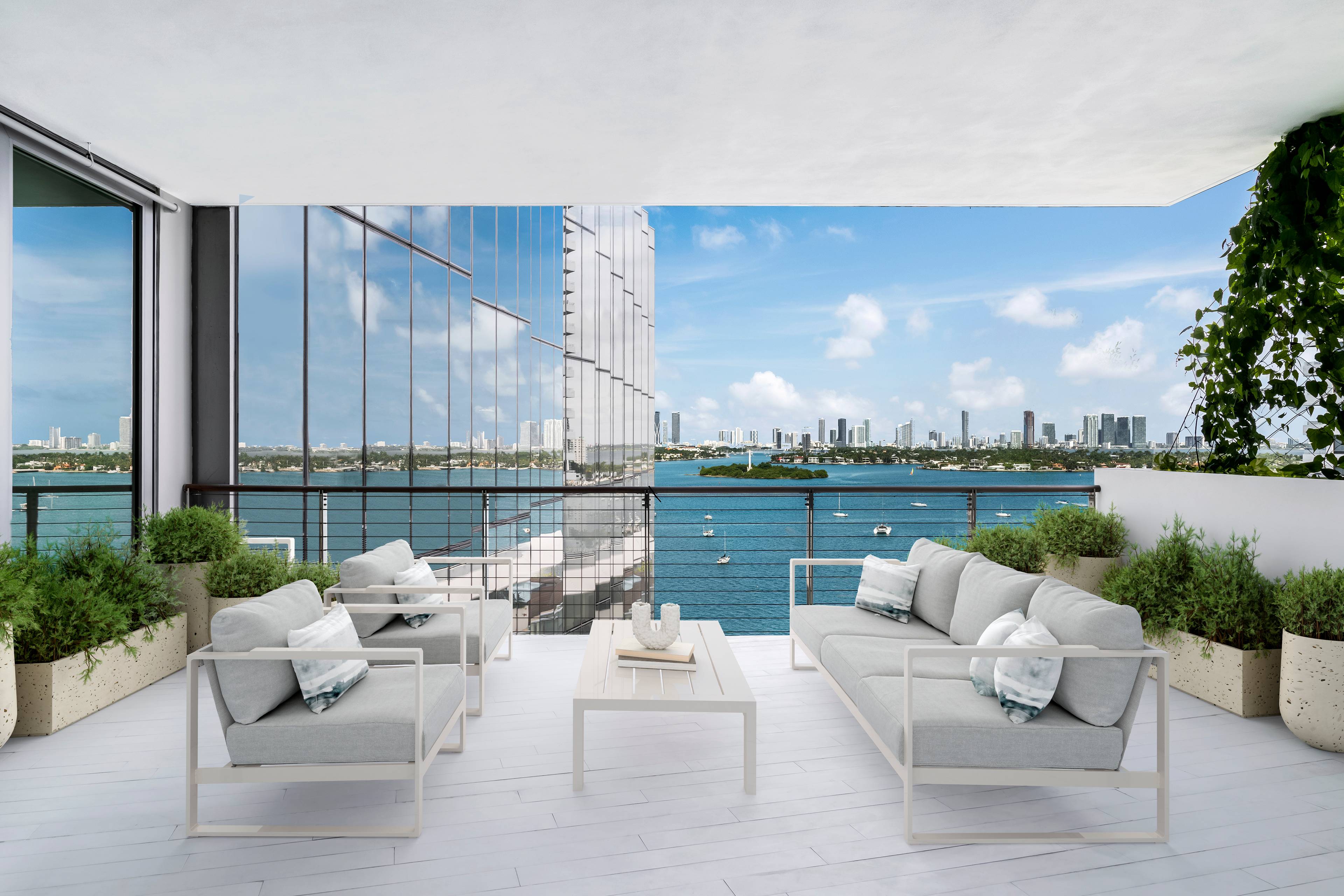 Miami Beach Waterfront Luxury Condo | XL 5-Bedroom, 5.5-Bedroom Residence with Miami Skyline and Direct Bay Views