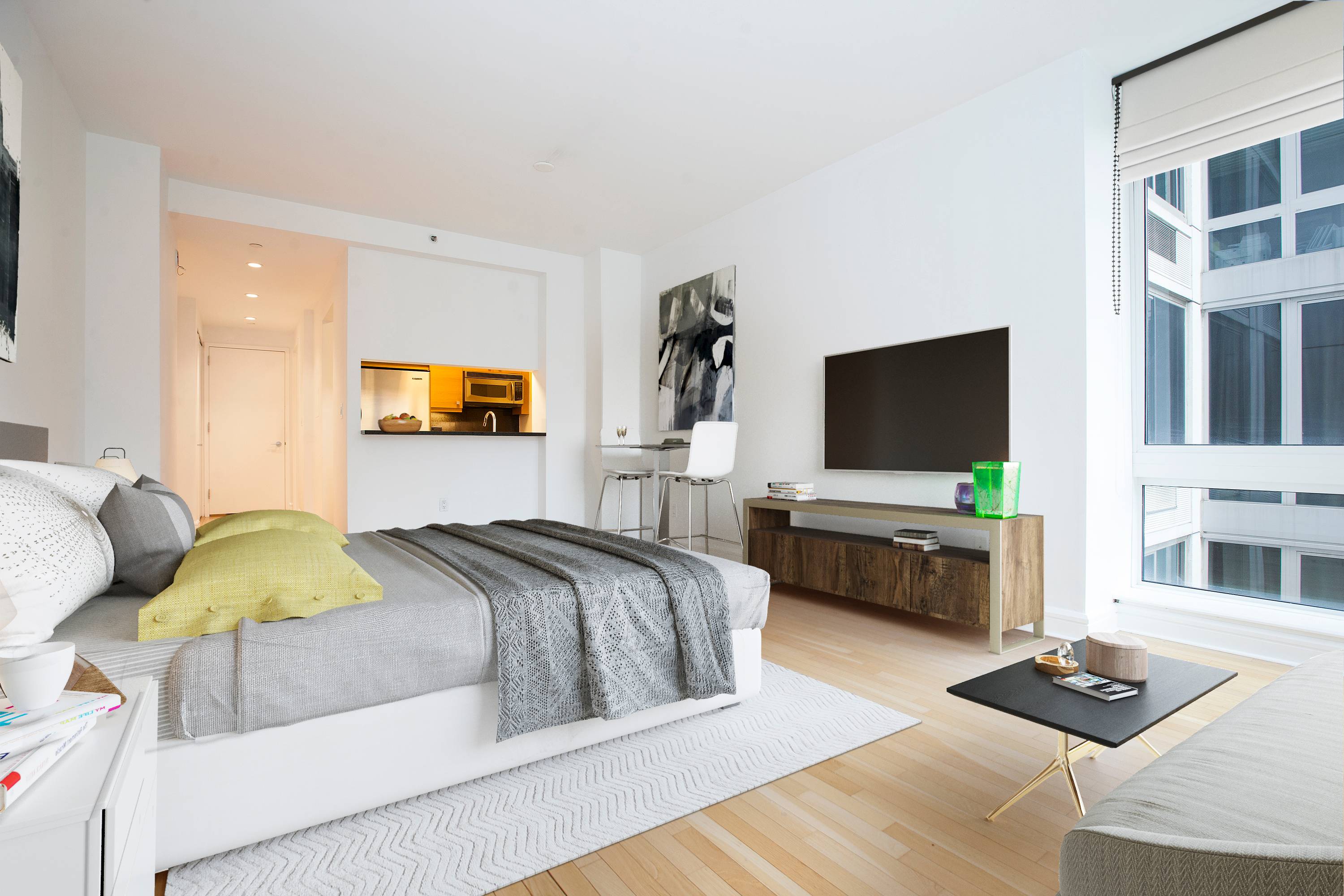 Beautiful Loft Like  Studio at Luxury Condominium in Lincoln Square for Rent!