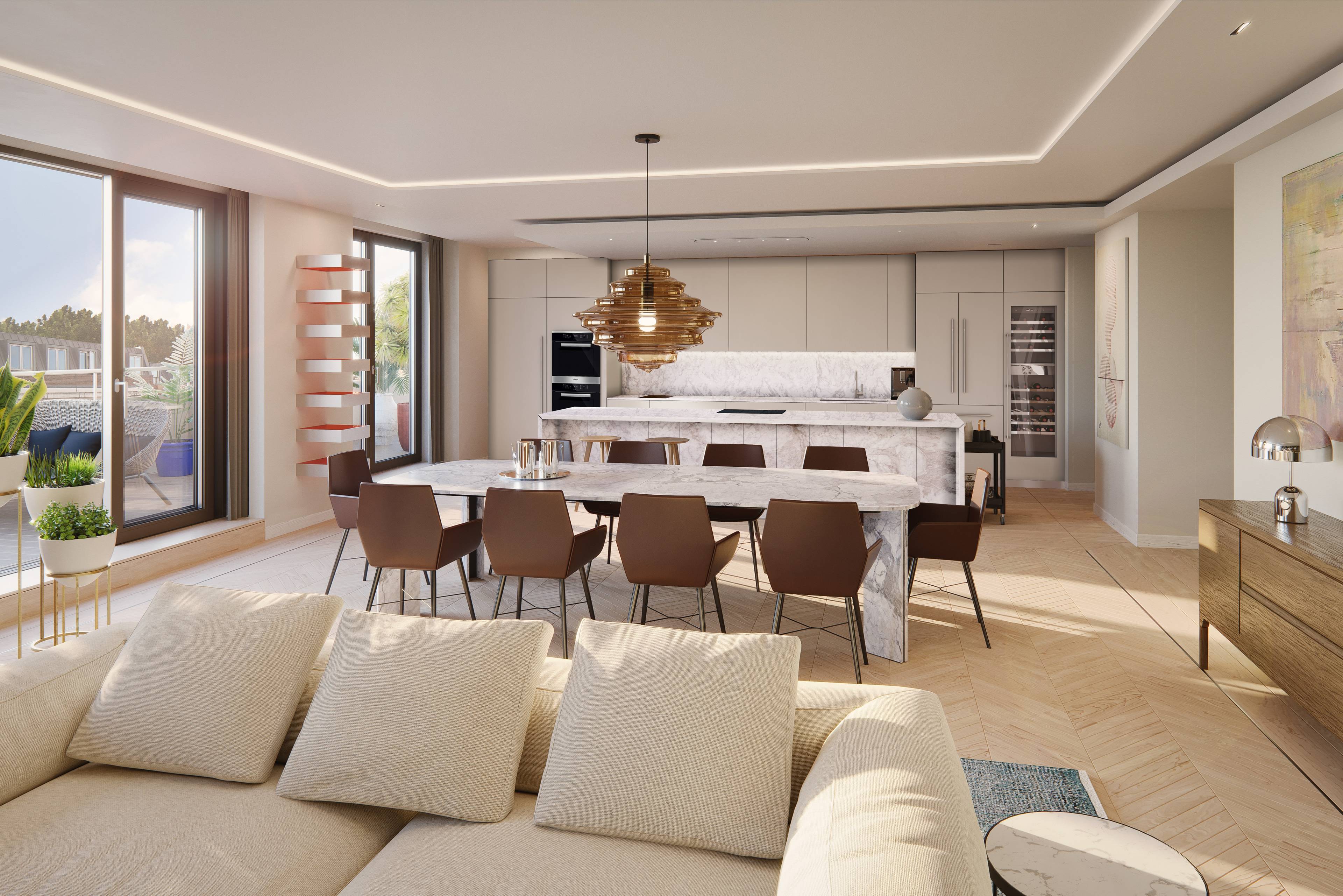 A south-east facing three-bedroom apartment of 2,000+ sqft, in the highly anticipated Marylebone Square Residences, set to be built in the heart of Marylebone Village.