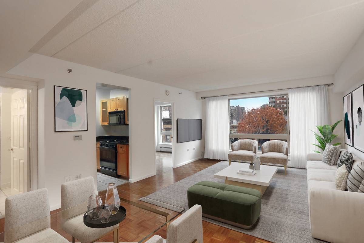 No Fee & No Security Deposit - Spacious 1 Bed/1 Bath in Chelsea - Large Windows with Tree Lined Views