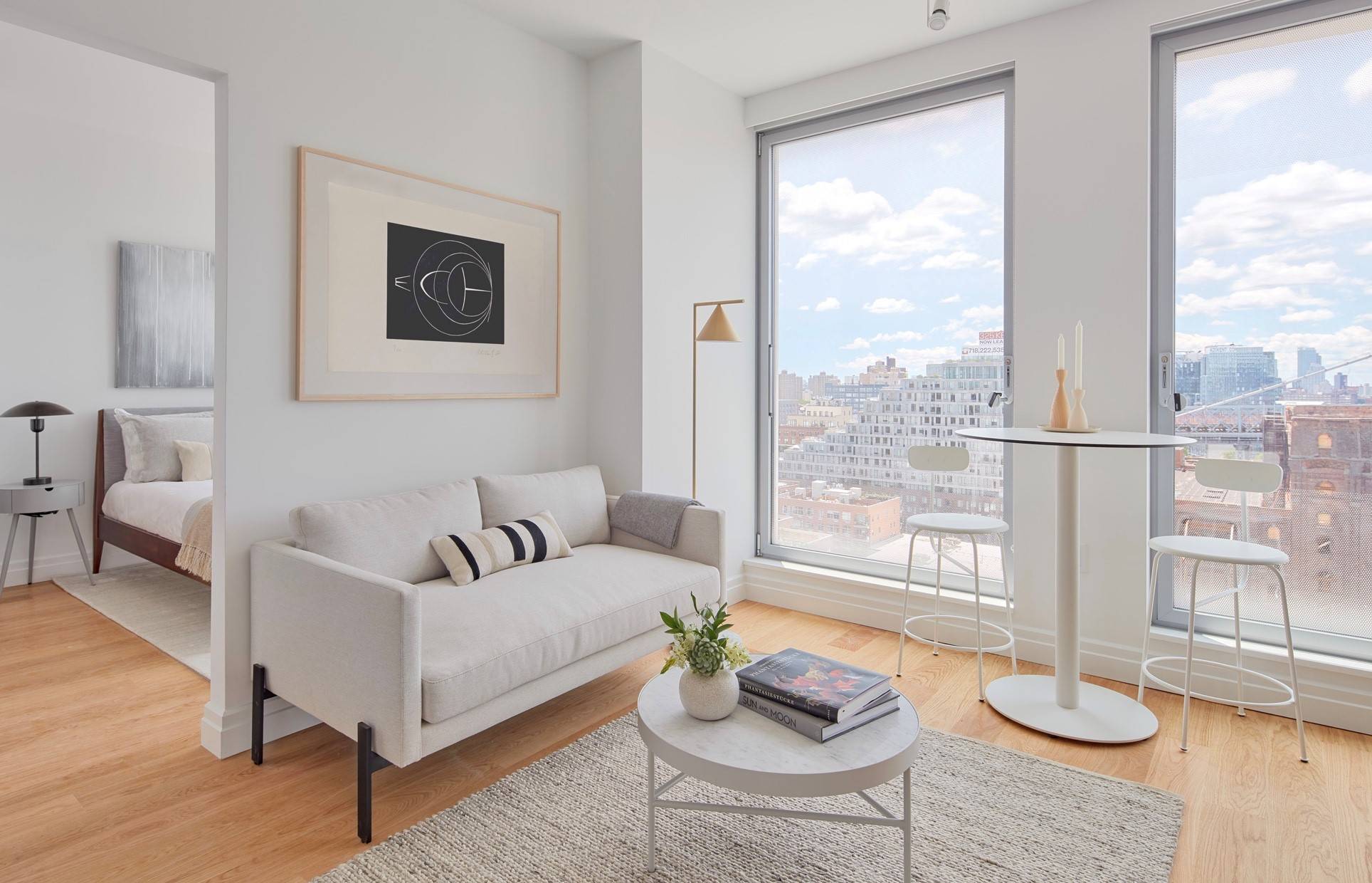 NO FEE, Large Alcove Studio Apartment in Williamsburg in the Full Service Luxury Building
