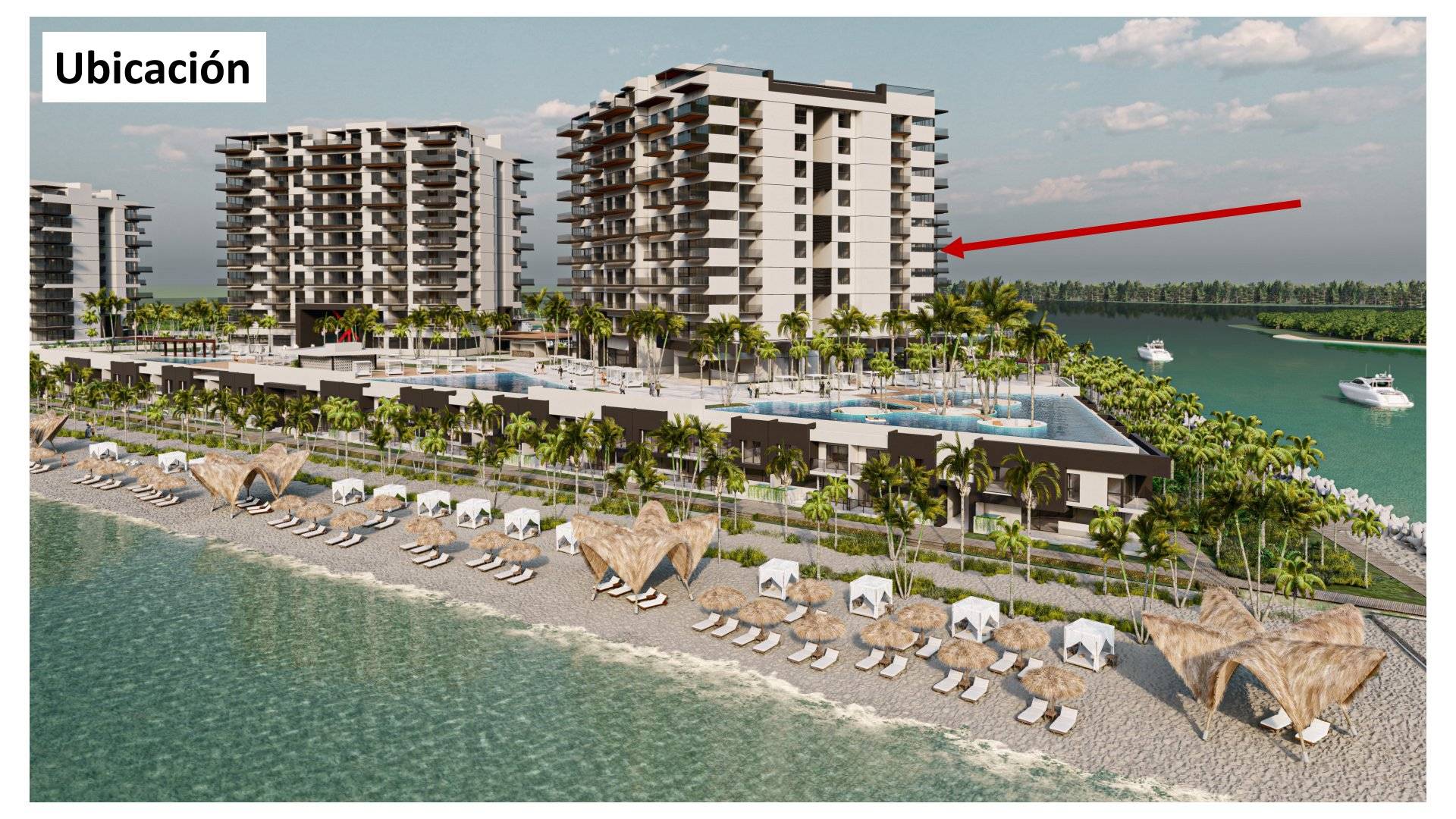 Oceanview 3BR+DEN Apartment / Yucalpeten Resort Marina /187.97m2 / 6th Floor