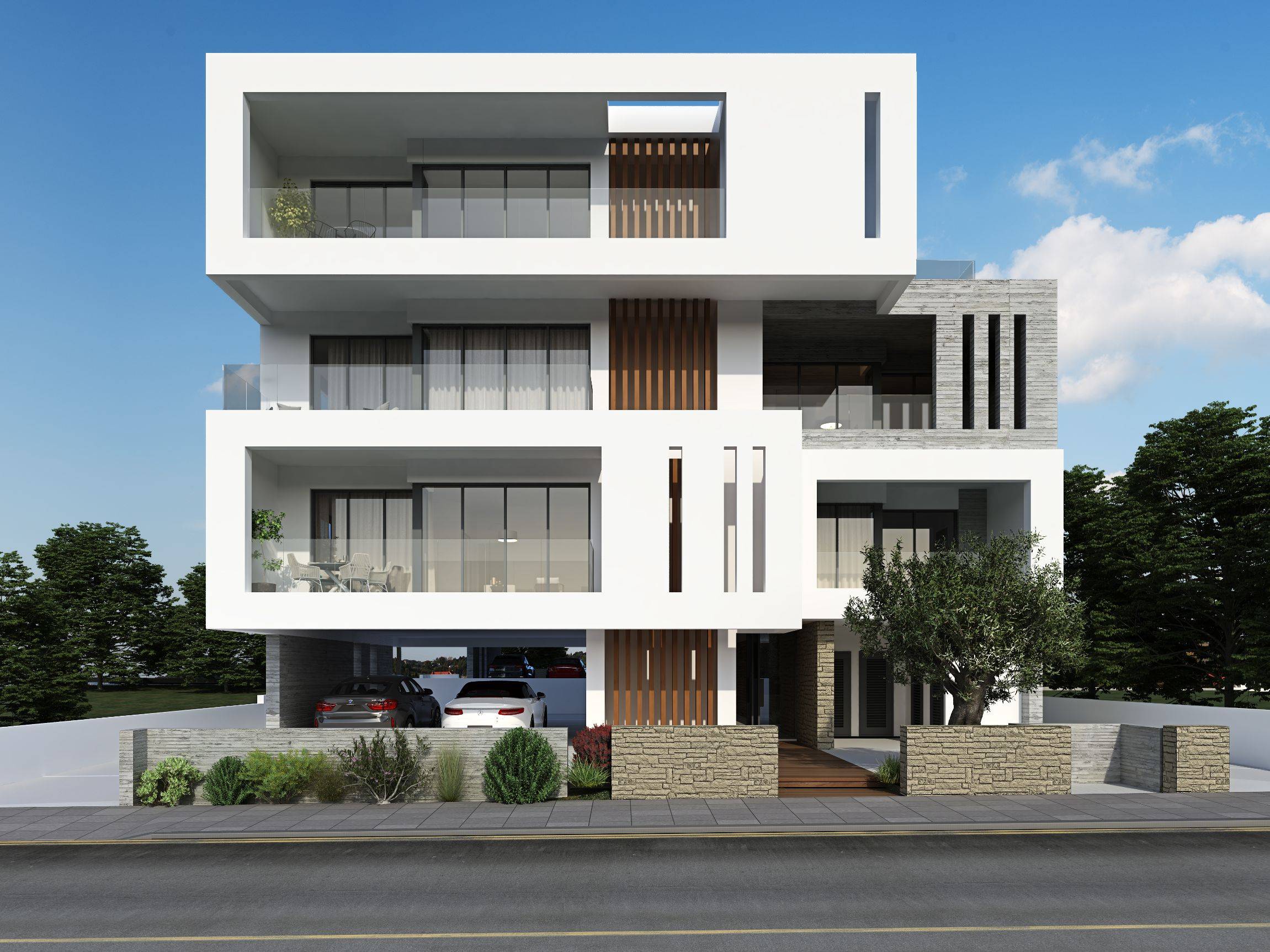 Contemporary apartment development located in Paphos