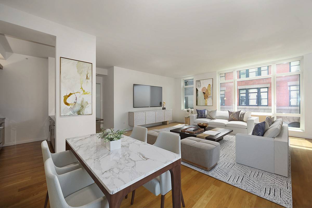 Gorgeous No Fee Soho 1 bed 1.5 bath in Amenity filled Luxury Building, Washer Dryer in unit