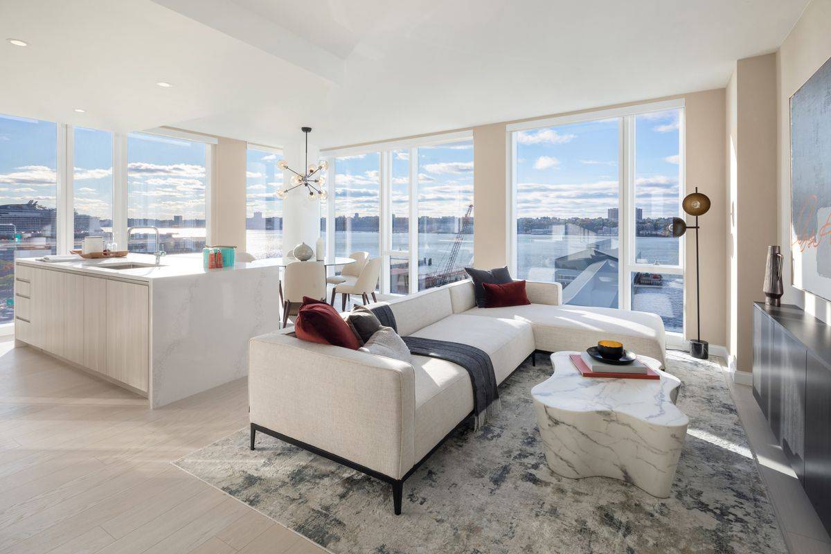 Stunning 3bed/2.5bath Rental in New Development Waterfront on the UWS. No Fee!