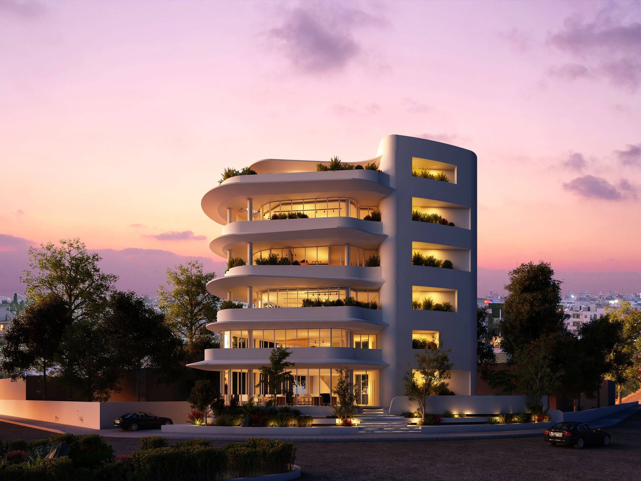 Modern commercial building in Paphos Cyprus