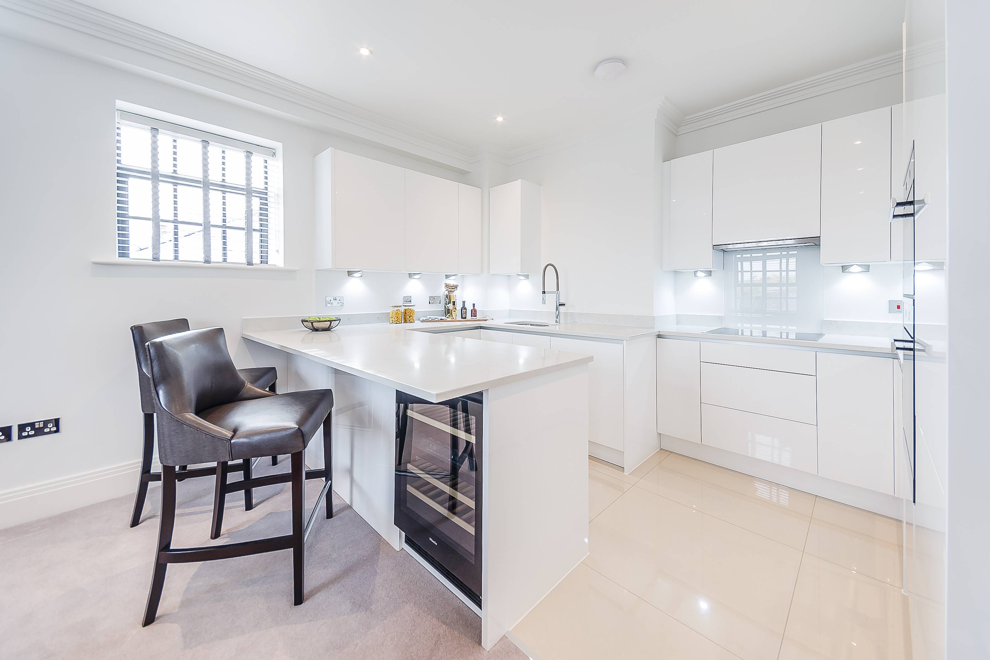 A stunning brand new interior designed two bedroom, two bathroom second floor apartment set within this newly converted, warehouse style, gated development on the River Thames.