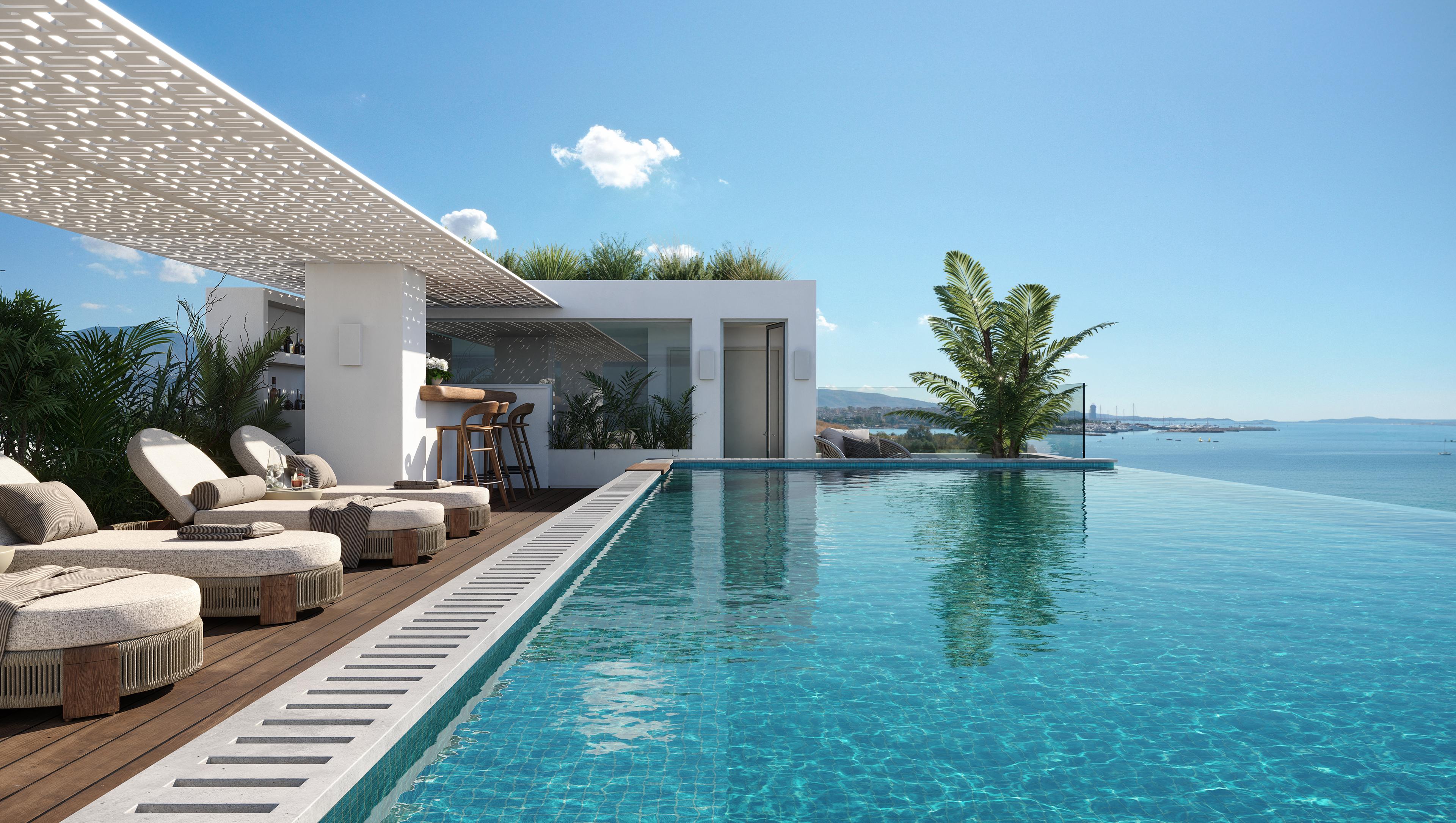 Athens Aenaon Park New Residences - Rooftop Infinity Pool & Bar