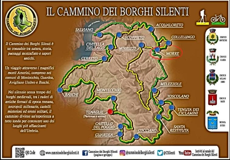 Map of The Cammino dei Borghi Silenti