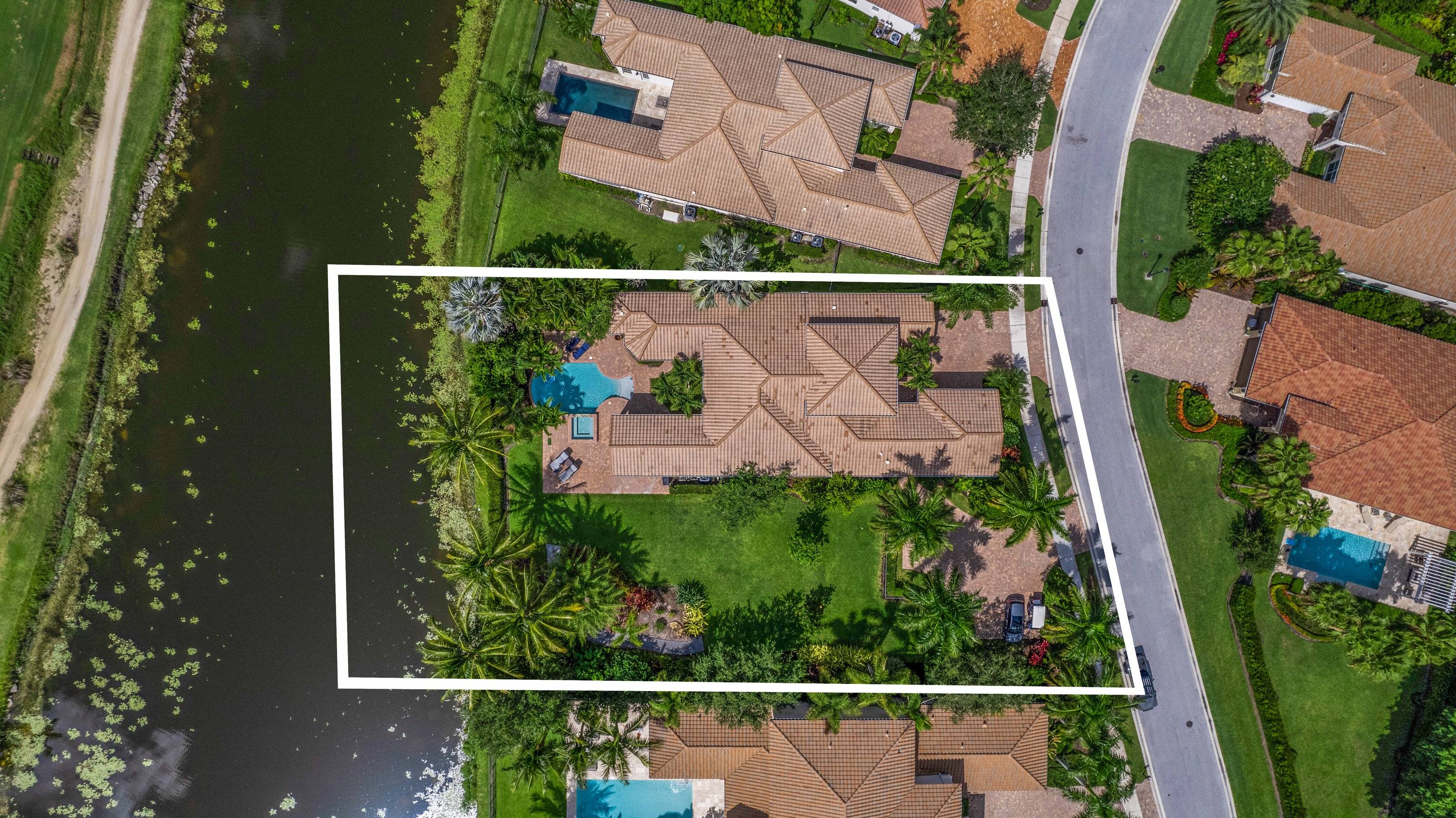 Unique Home on Waterfront Double Lot in Polo Club!