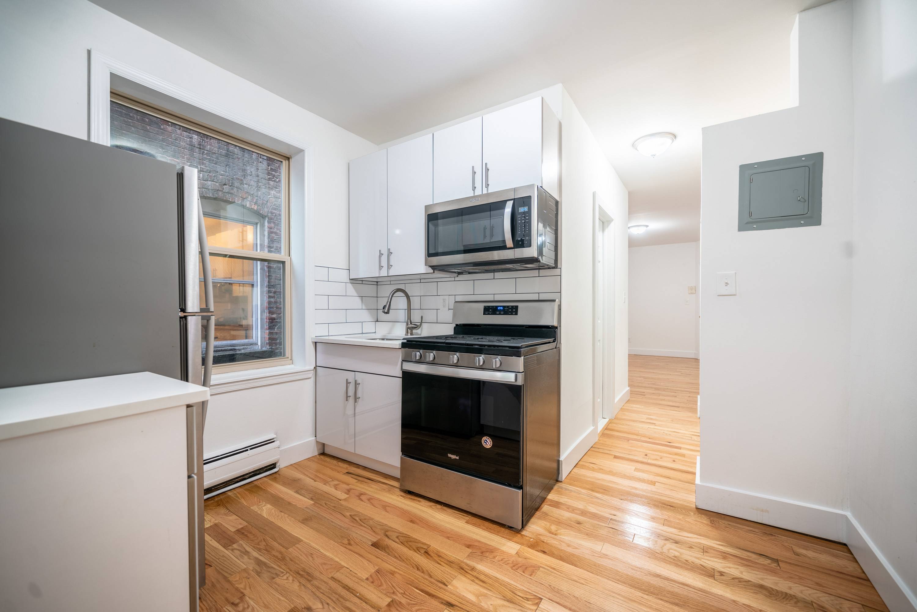 Stunning Renovated 1BR Located Across the Street from the Journal Square Transportation Center and Path Station!  Laundry On Site, On Site Super, No Broker Fees.