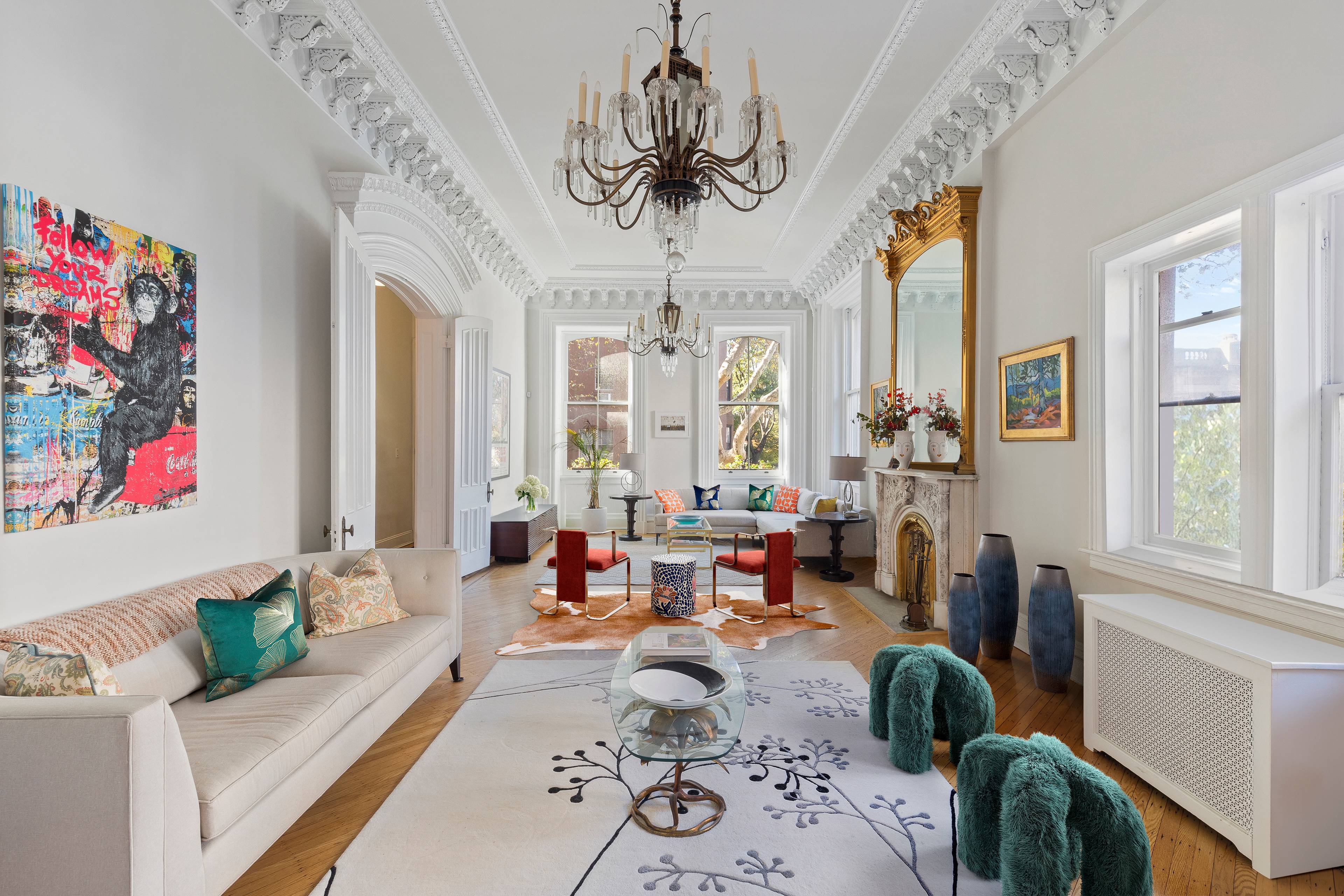 Remarkable Turn-of-the-Century Masterpiece Townhouse in the Heart of Carroll Gardens
