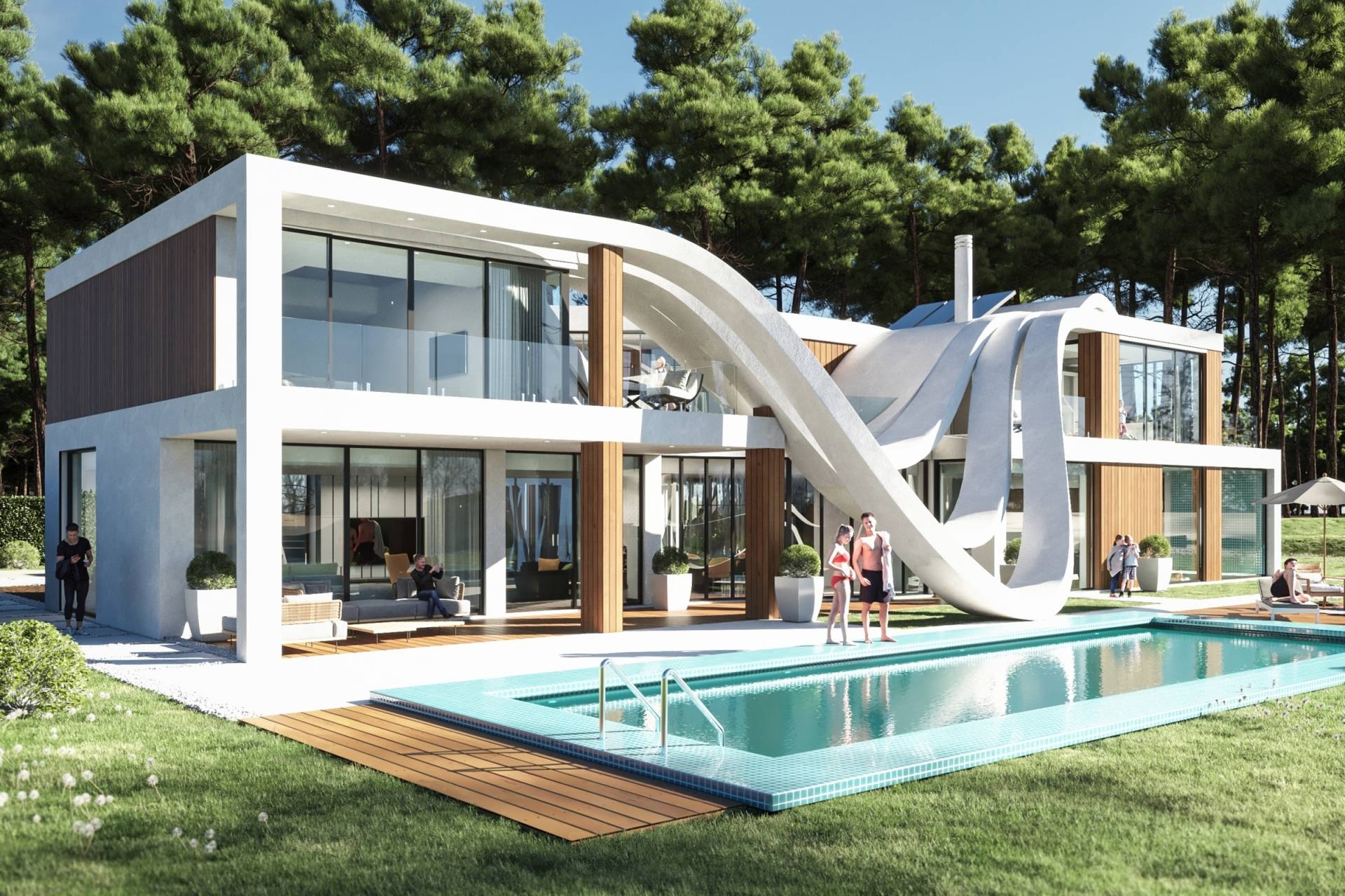 Design Villa | 6 bedrooms | In/Out Door Pool |Exclusive Condominium |10min To The Beach | Front Line Golf |