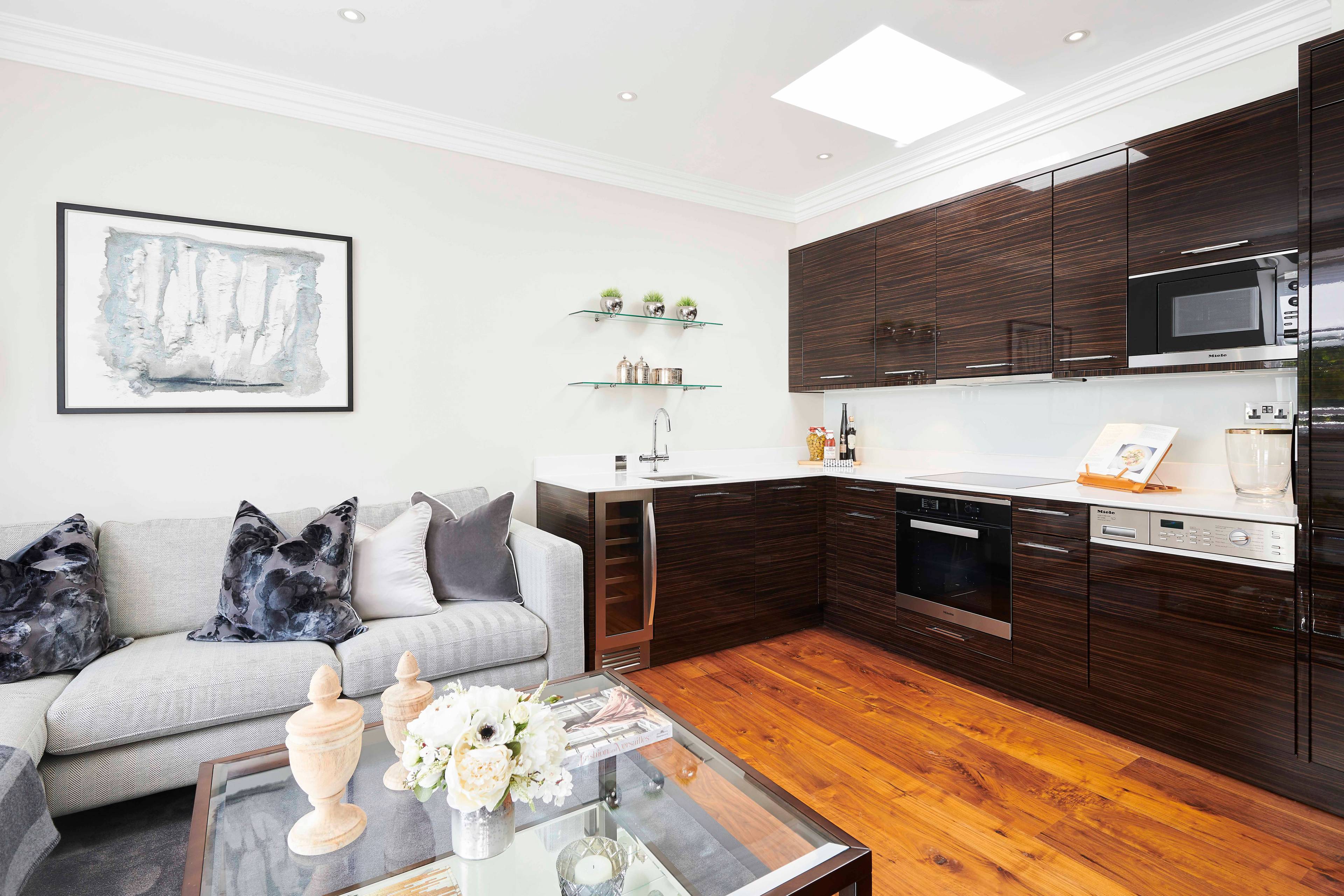 Superbly redesigned 2 bedroom apartment in Kensington Gardens square, Bayswater.