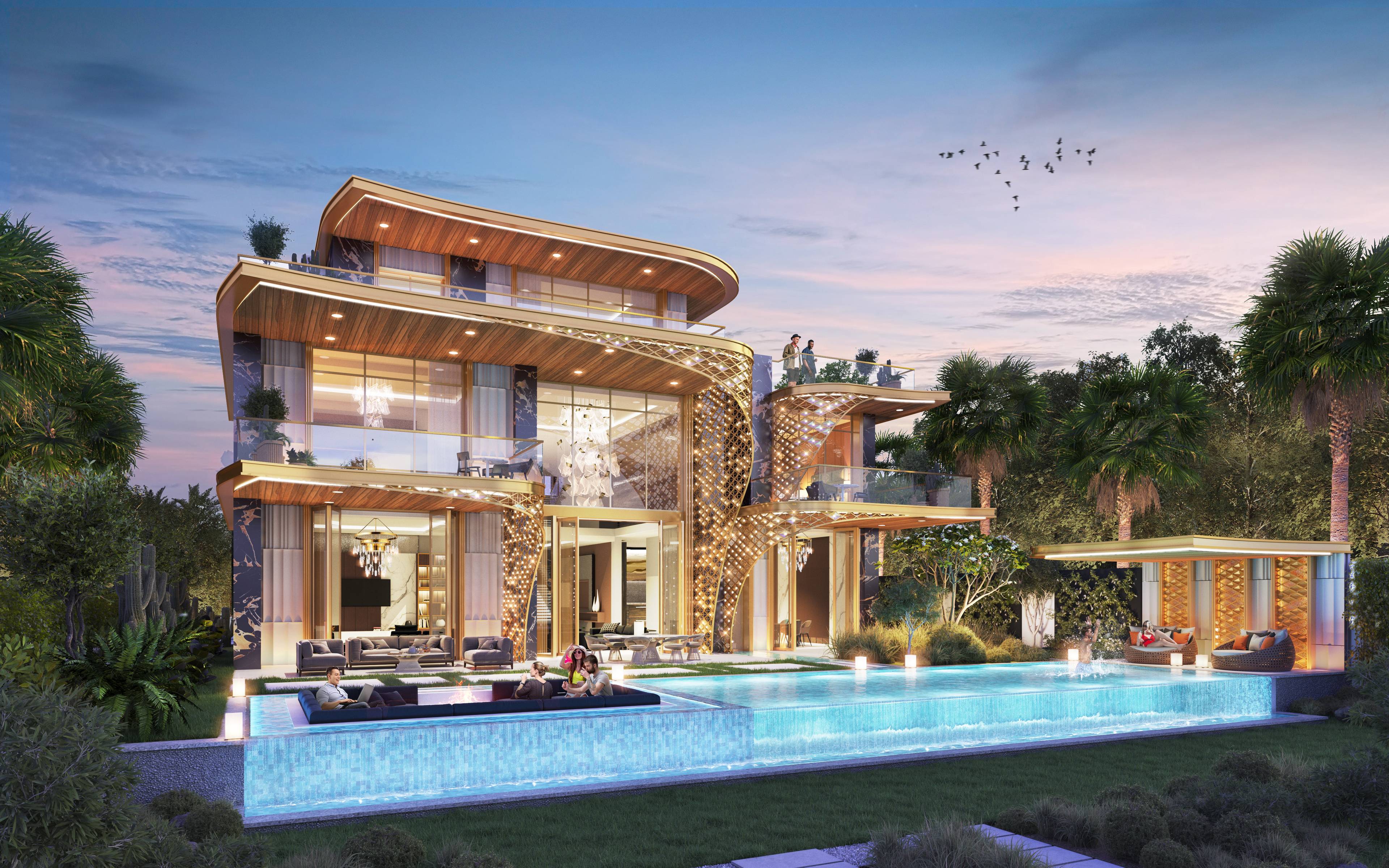 6-BEDROOM VILLA WITH INFINITY POOL, CINEMA, AND SPORTING OASIS IN DAMAC HILLS