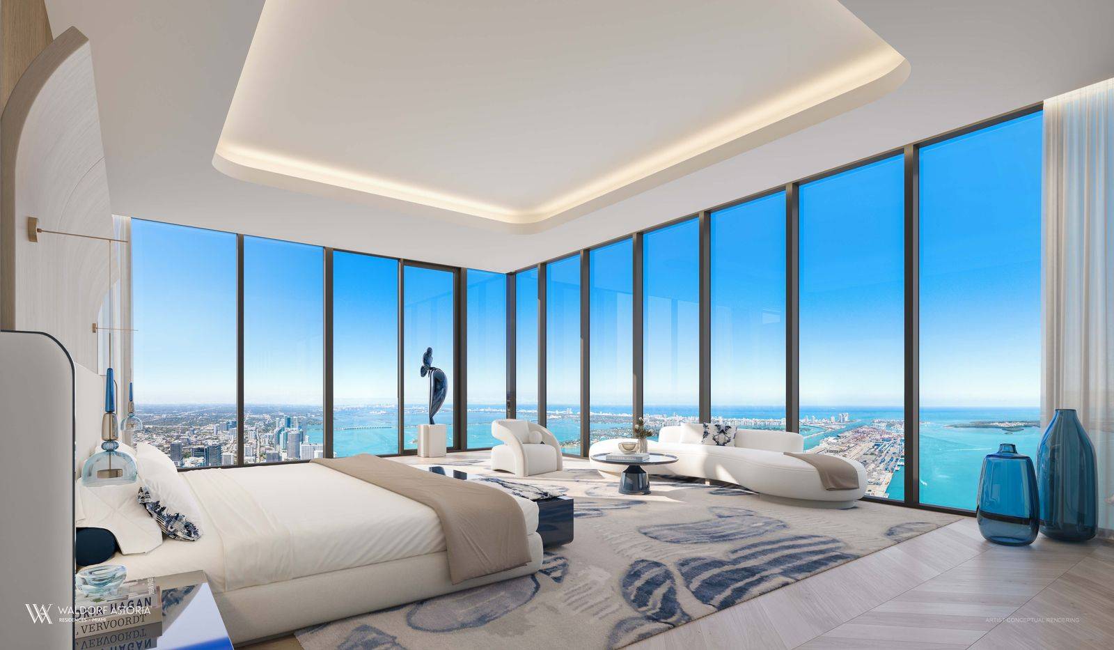 Miami Waldorf Astoria Residences penthouse | 6 Beds | 9.5 Bath |$25-$50M | 12,302 SQ FT