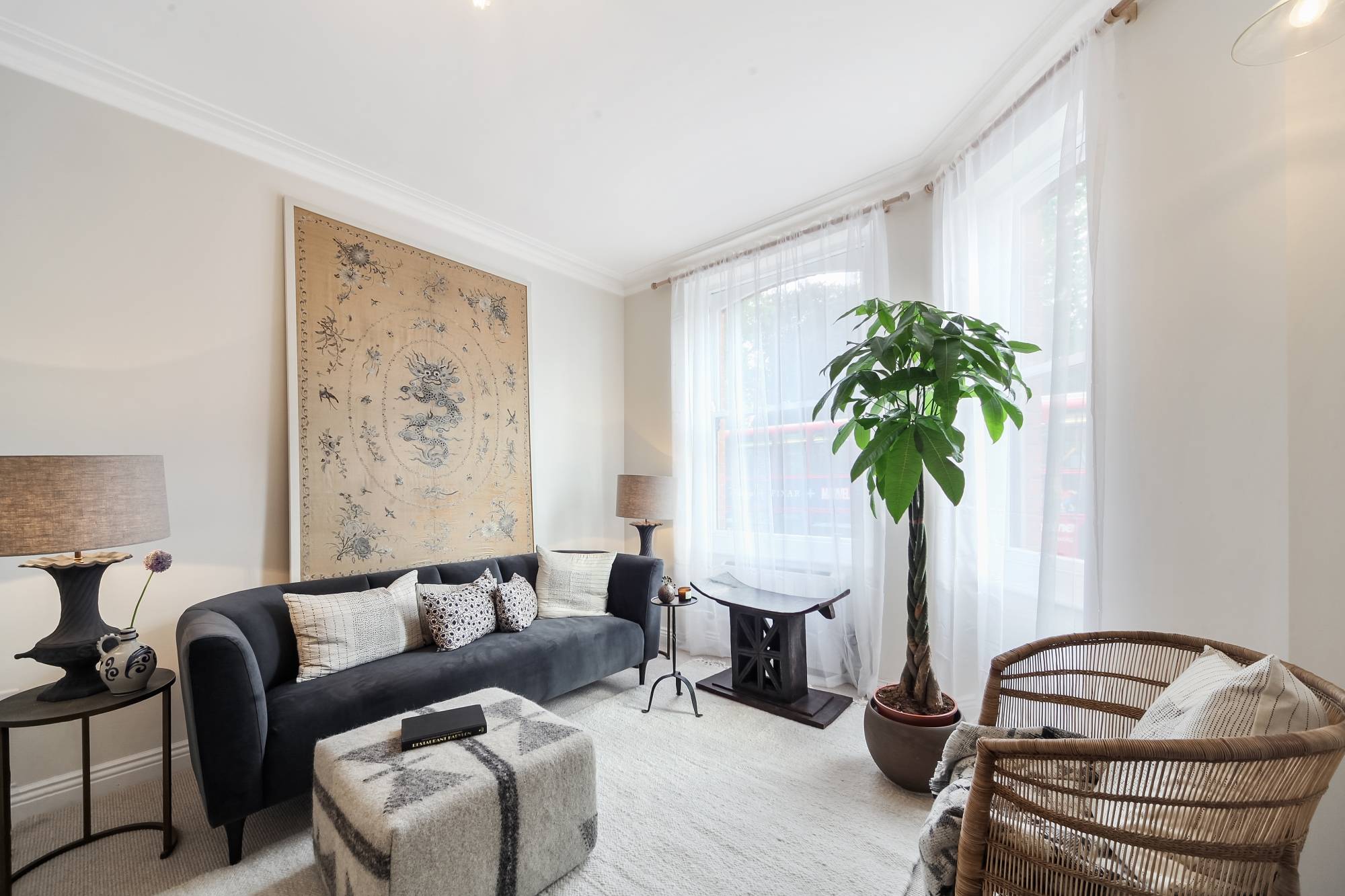A Newly Refurbished Two-Bedroom Apartment in Fulham overlooking Lillie Park.