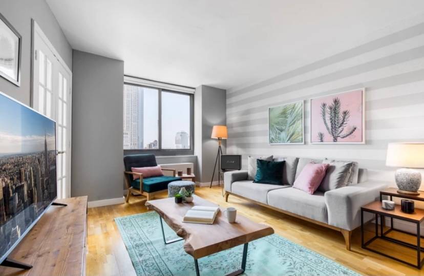 Furnished 1 Bed /1.5 Baths in Luxury Amenity Filled Tribeca Building