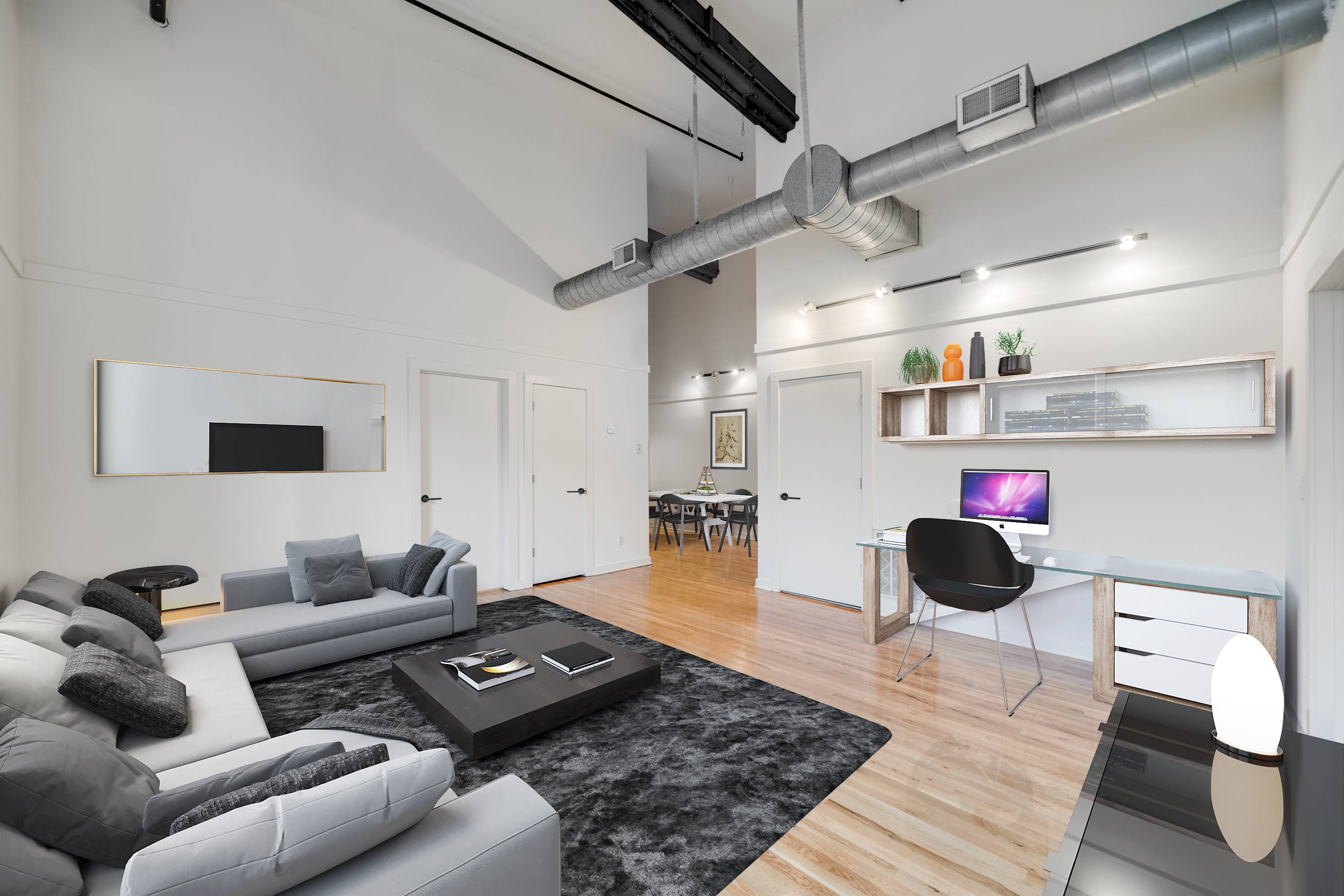 One of a Kind Brand New Renovated 2BR Loft in Hoboken NJ!  Laundry in Unit!  Central AC!