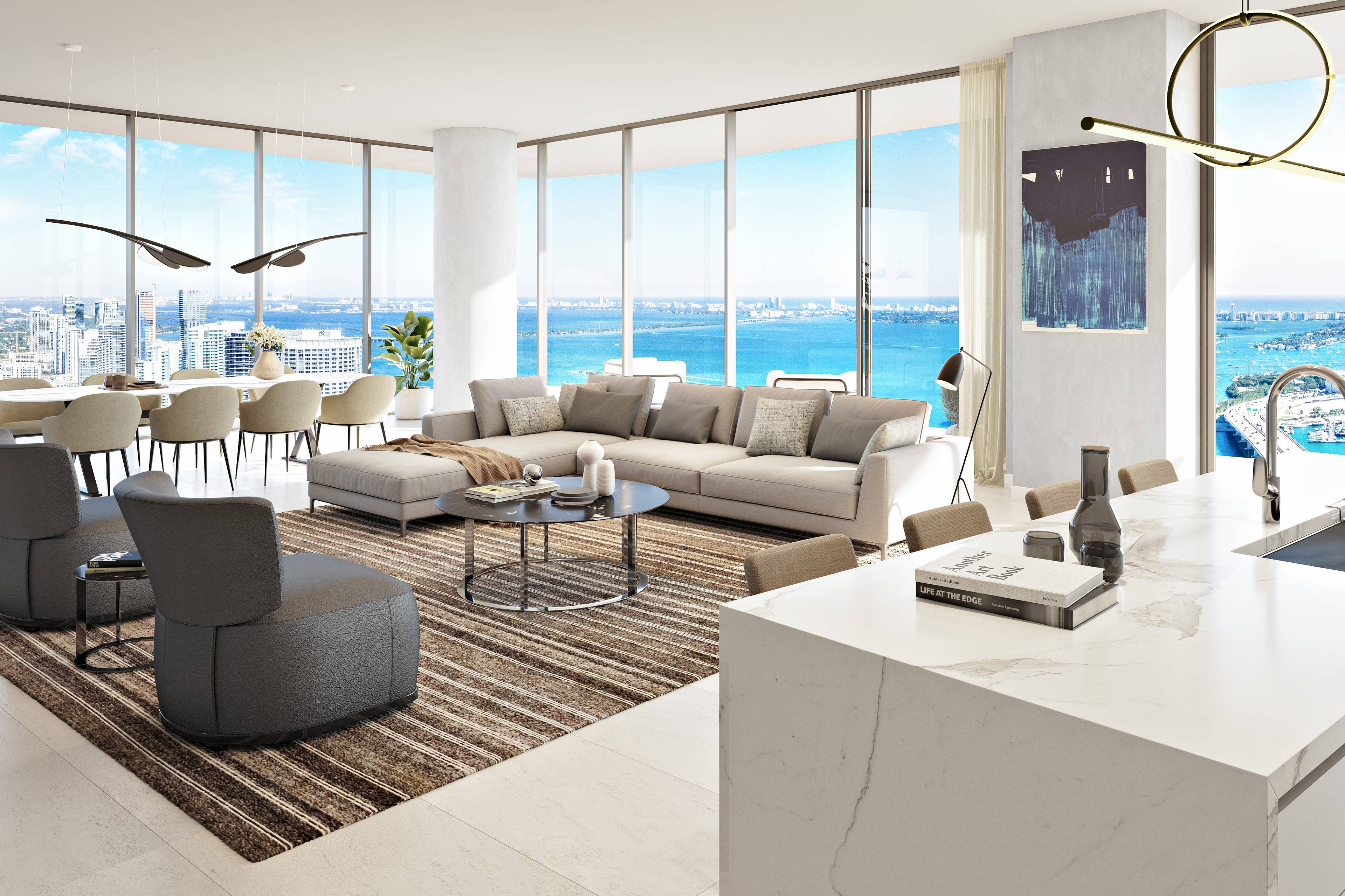 Skyline Serenity: Downtown Miami's Luxury Penthouse Jewel | 4 Beds + Den | 4.5 Baths | 3772 sqft