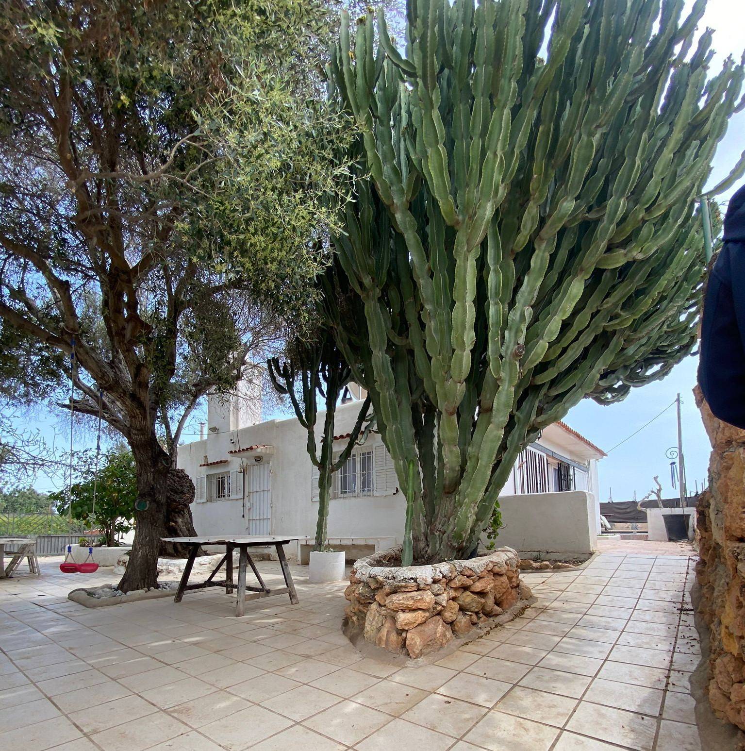 RARE REFURBISHMENT OPPORTUNITY IN IBIZA SPAIN - FOR INVESTMENT OR FAMILY RESIDENCES – TWO HOUSES ON ONE PLOT – 2 BEDROOM AND 3 BEDROOM – WITH FAR REACHING VIEWS – MOMENTS FROM THE BEACH IN PLAYA D’EN BOSSA IN IBIZA , SPAIN