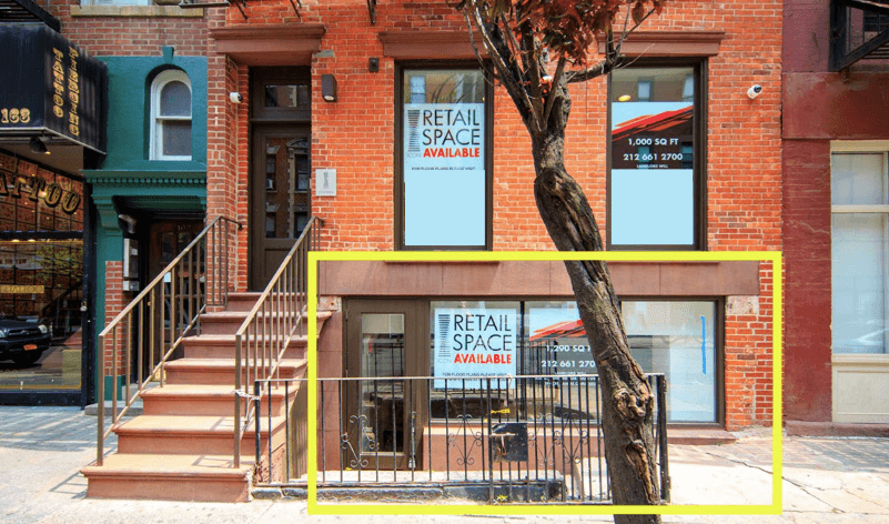 Open West Village Commercial Opportunity with new storefront, venting possible, HVAC installed