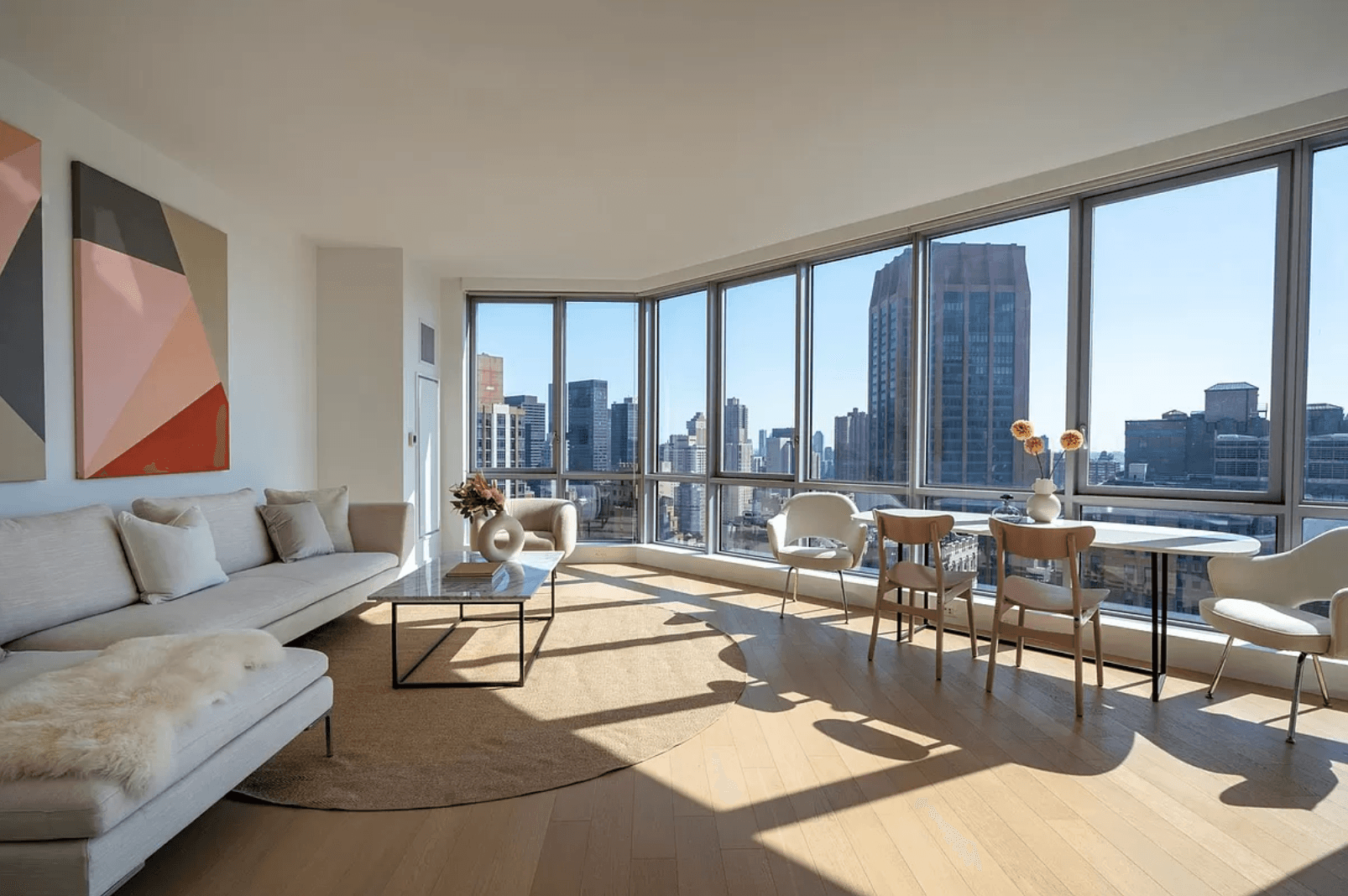 Over-Sized Corner 1 Bed/1 Bath New NoMad Luxury Residential Tower, Living Room Has Triple Northern, Eastern, & Southern Exposures, Ample Closet Space, W/D in Unit