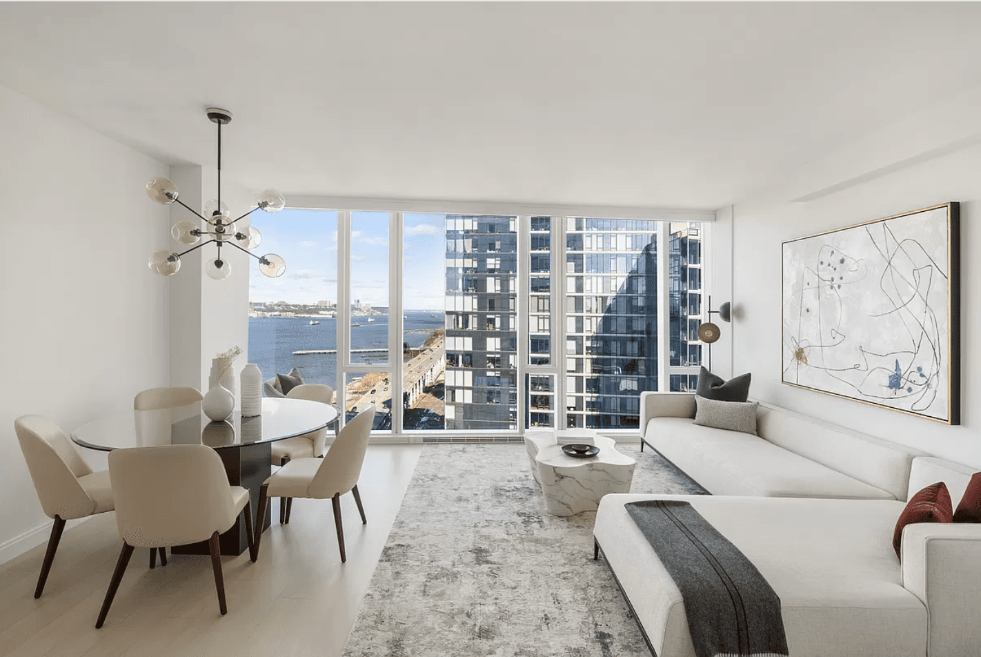 Huge Luxury 2 Bedroom Flooded with Light and Hudson River Views