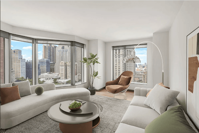 No Fee, 1 bed/ 1bath Apartment in Luxury Financial District Building, W/D in Unit.