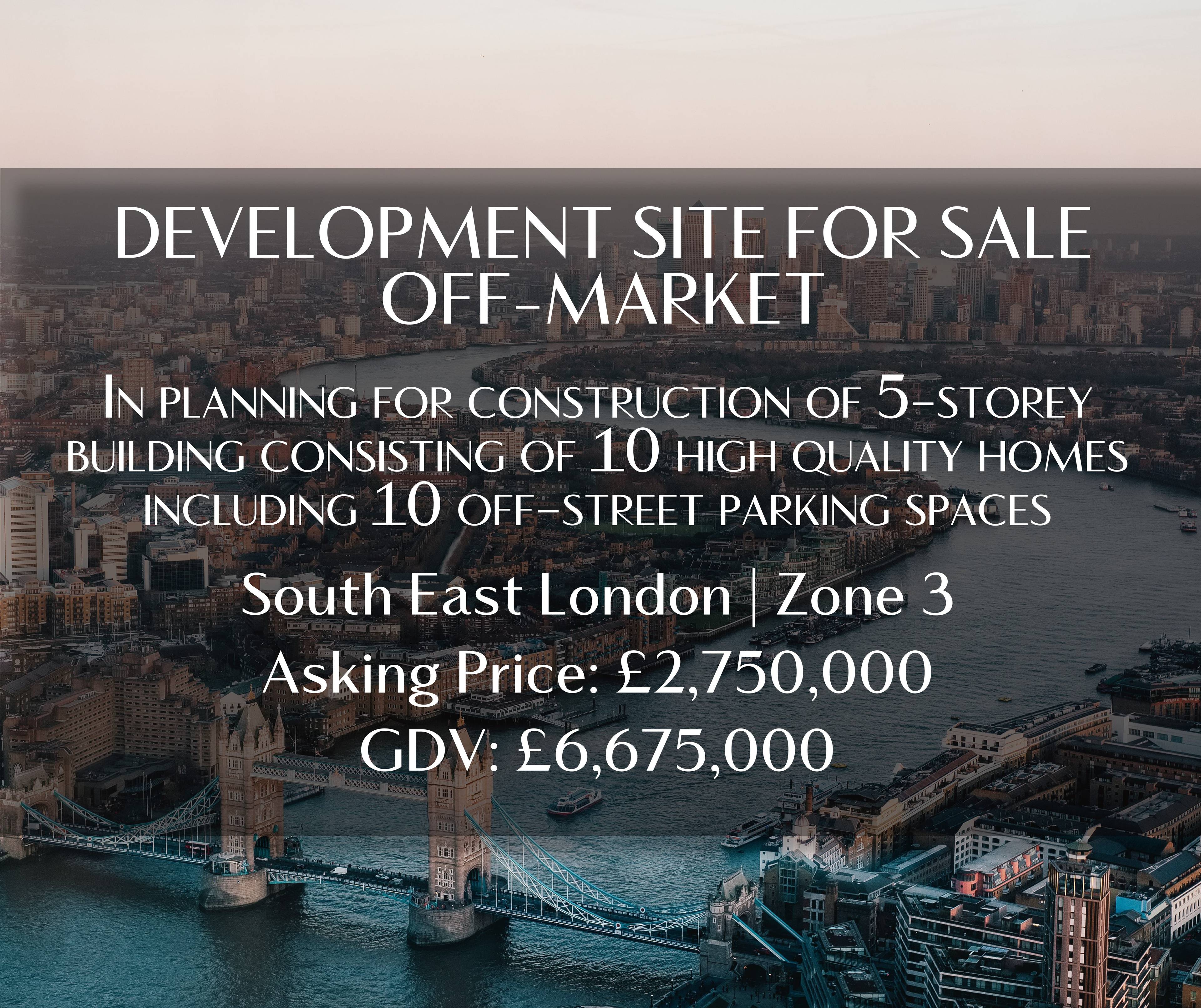 Development opportunity. Site with a potential to build 10 high quality homes in a desirable South East London location.