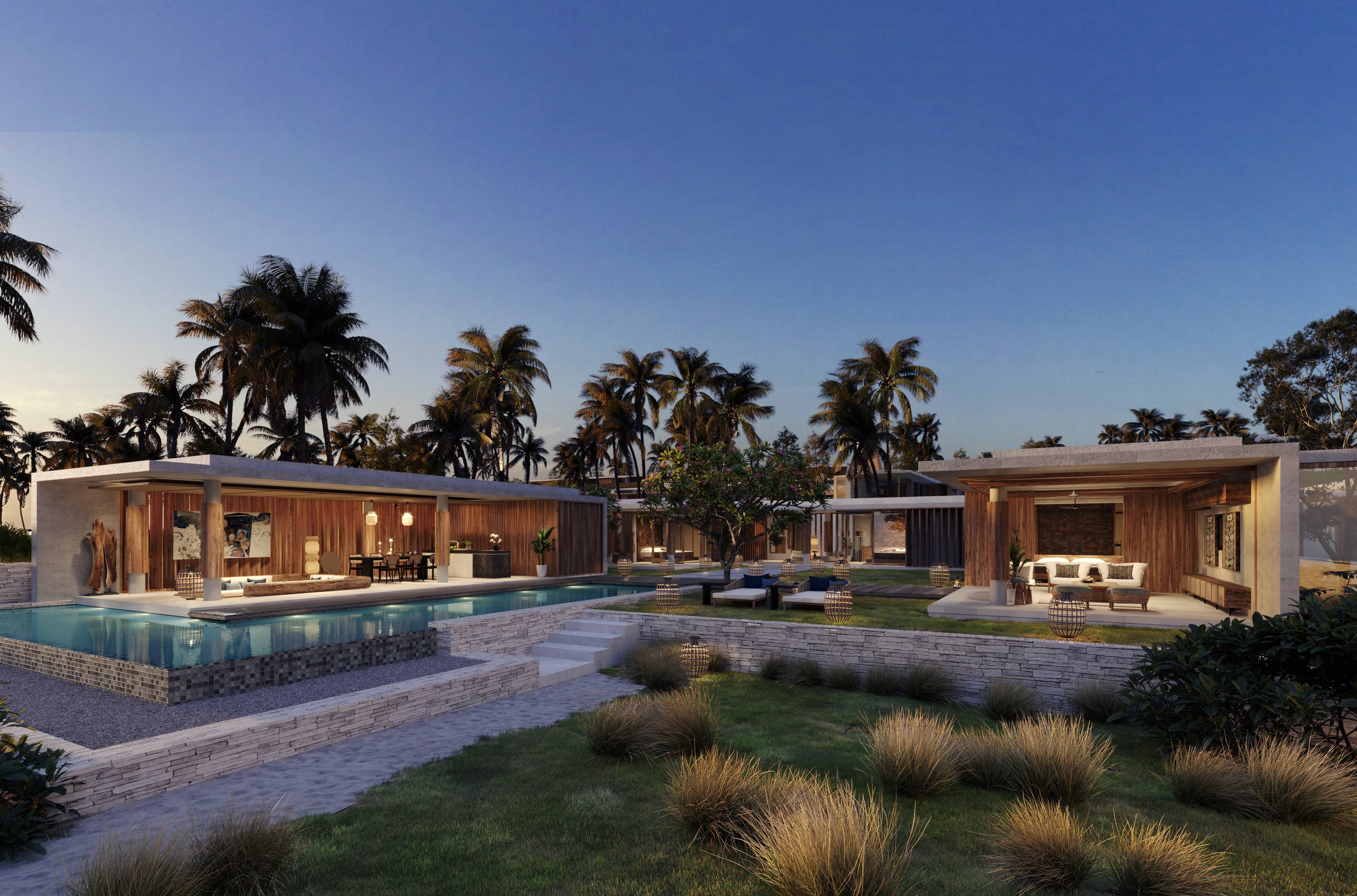 OCEAN-FRONT VILLAS IN A MOST LUXURIOUS & NATURE EMBRACING NEW HOTEL RESORT IN ASIA