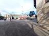 big square behind apartments