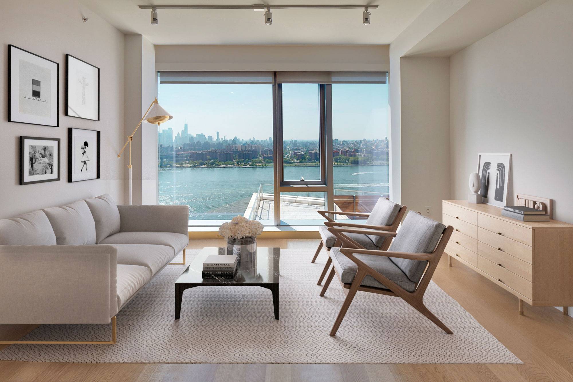 Showstopper 2BR/2BA, Luxury Building on Williamsburg Waterfront, Sweeping Views