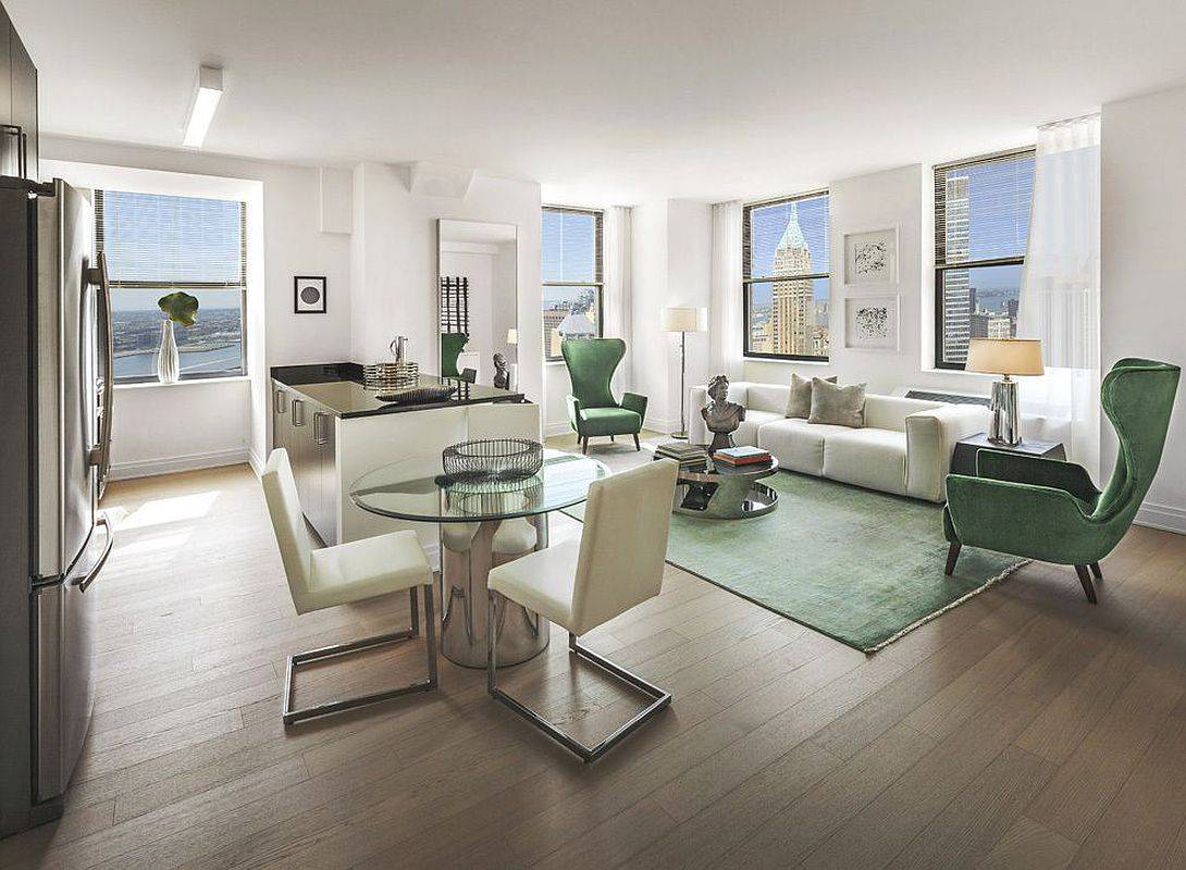 No Fee, 2bed/2bath Penthouse Apartment in Luxury Financial District Building, W/D in Unit