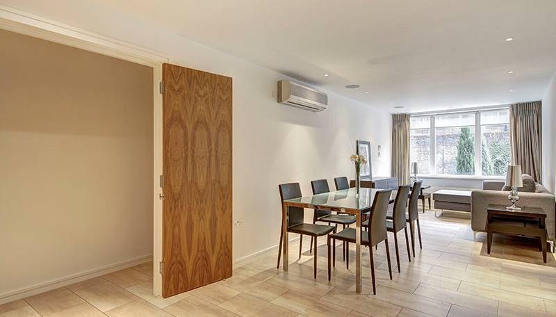 Newly refurbished duplex 1,201 sq ft two bedroom contemporary apartment set on the ground and first floor within this modern purpose built apartment block in the heart of fashionable Kensington.