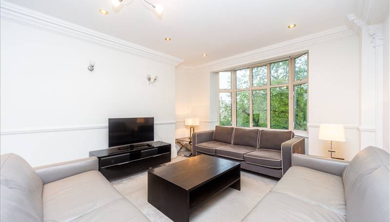 Vast four bedroom apartment in a prestigious mansion with views over Regents Park