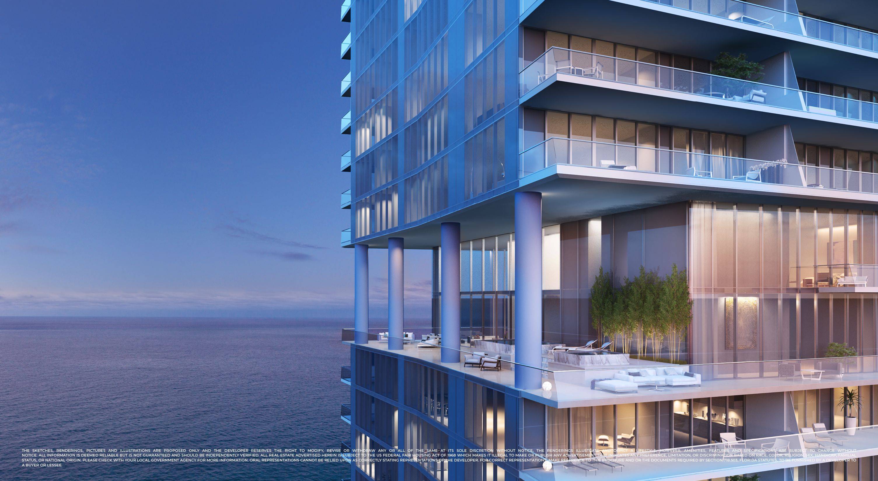 Miami Oceanfront Sky Villa| 5 Beds | 7.5 Baths | Den | Staff Quarters | Fully finished & furnished |