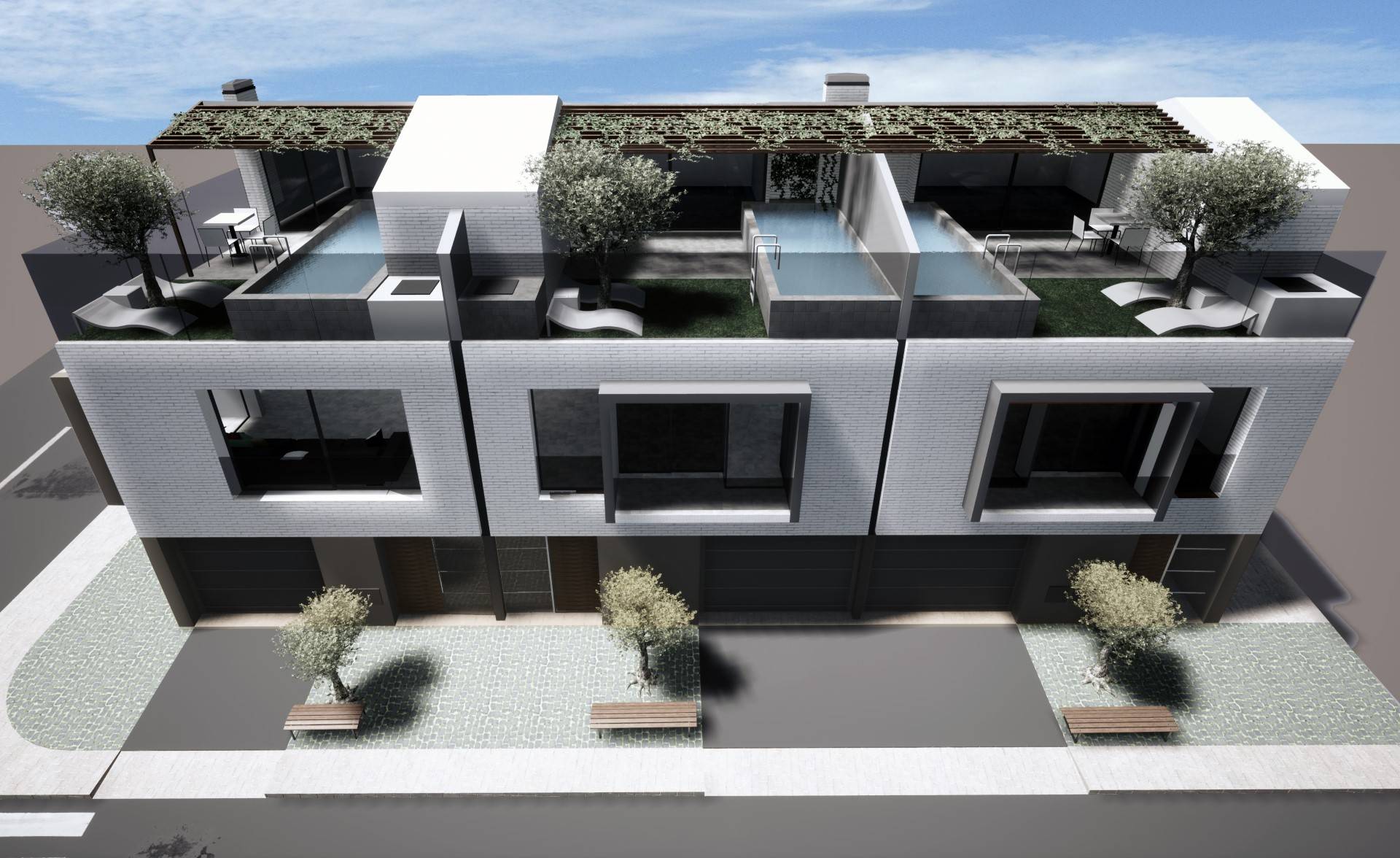 Fabulous ,3 Townhouses for sale, New Construction in Barcelona Spain