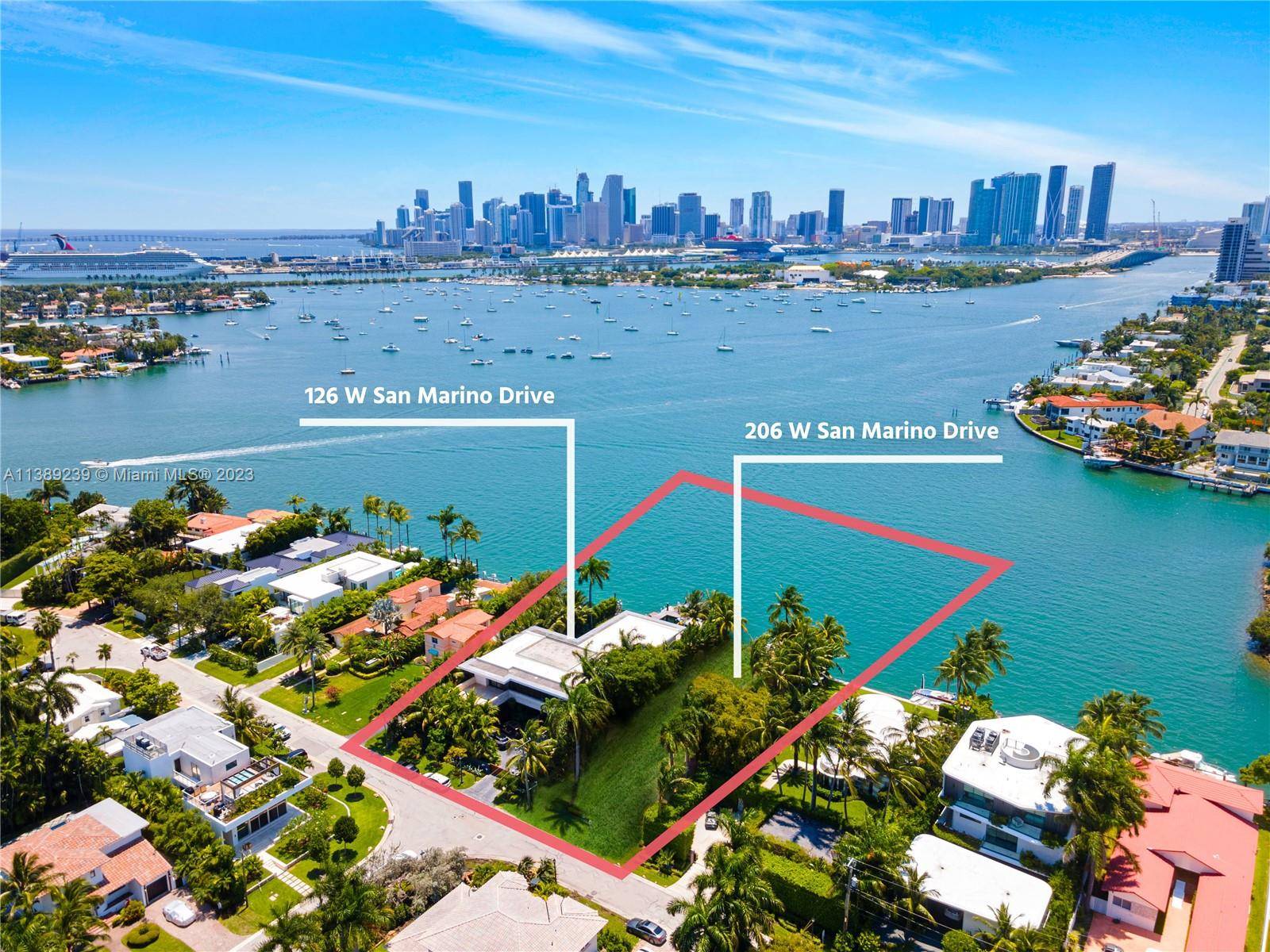 THE ULTIMATE POST CARD VIEW OF DOWNTOWN MIAMI SKYLINE ON THE BAY EXPAND YOUR COMPOUND WITH THIS TROPICAL MODERN WATERFRONT ESTATE ADJACENT LOT ON THE BEST LOCATION OF SAN MARINO ...