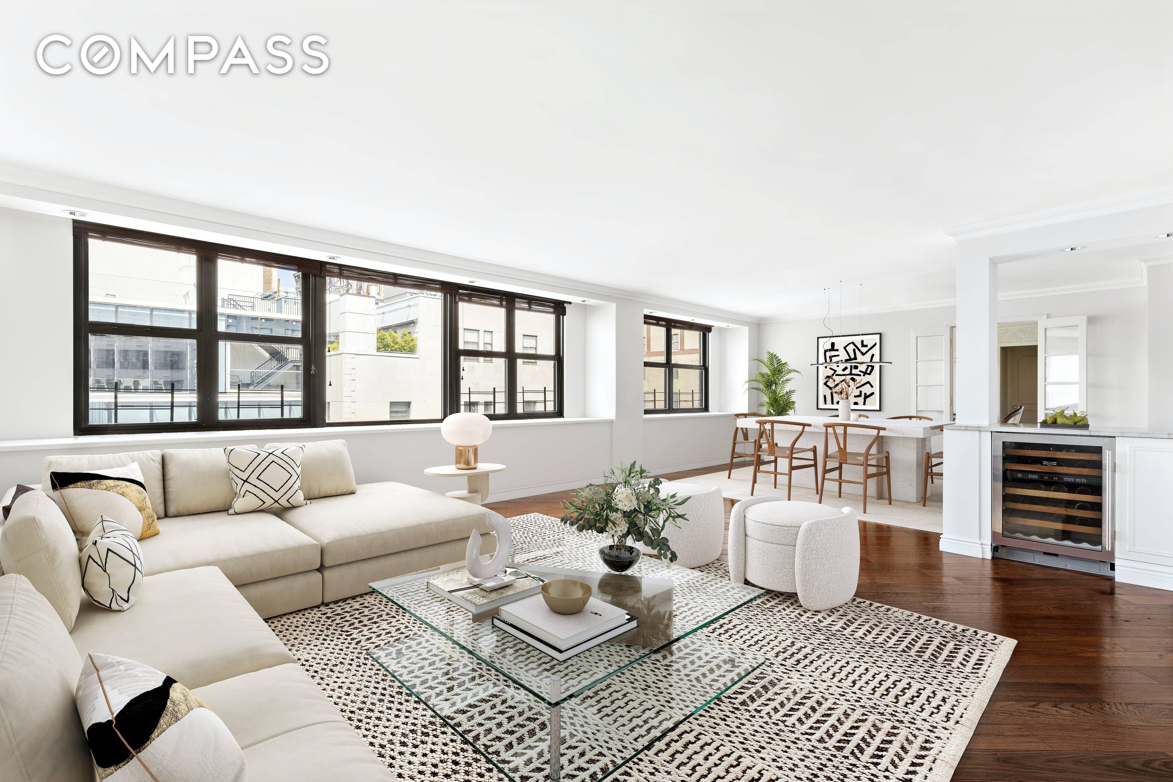 Perfectly perched on a high floor equidistant between Gramercy Park and Union Square, this large combination apartment offers outstanding interior and exterior space, views, light, and convenience, all housed in ...